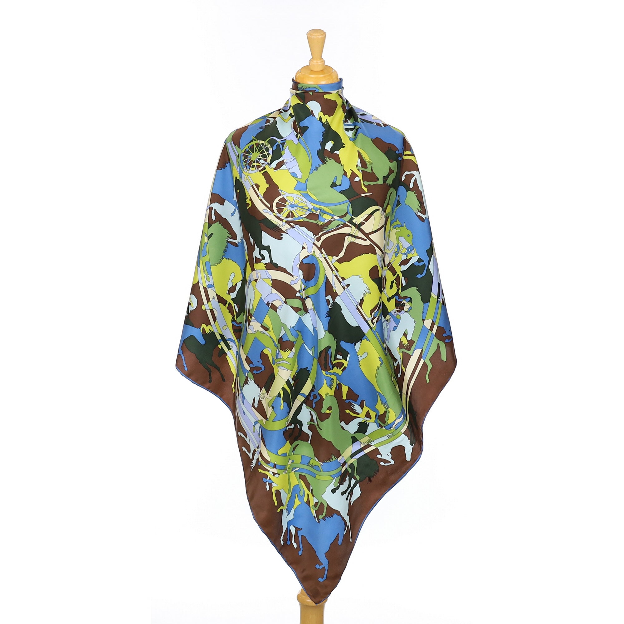 Striking Equestrian Silk Scarf