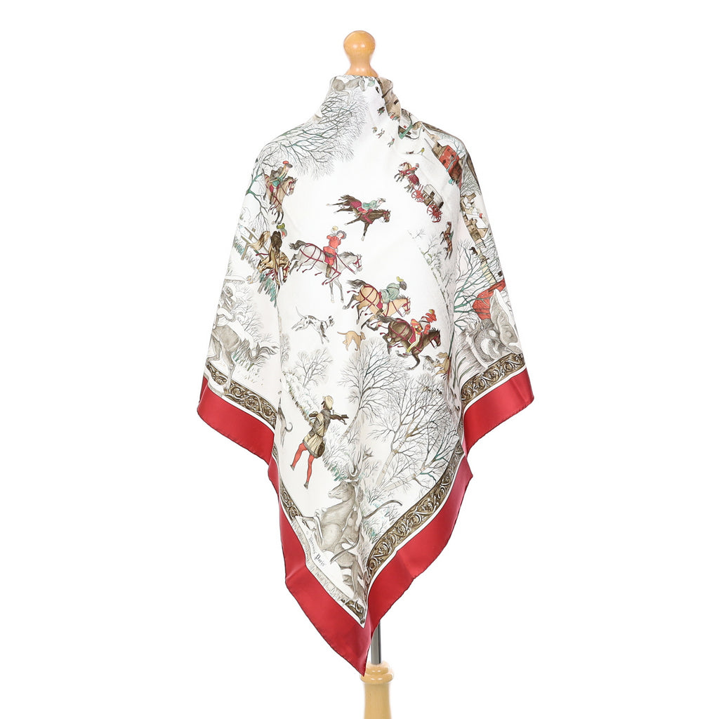 Pristine Hermès L’hiver Silk Scarf