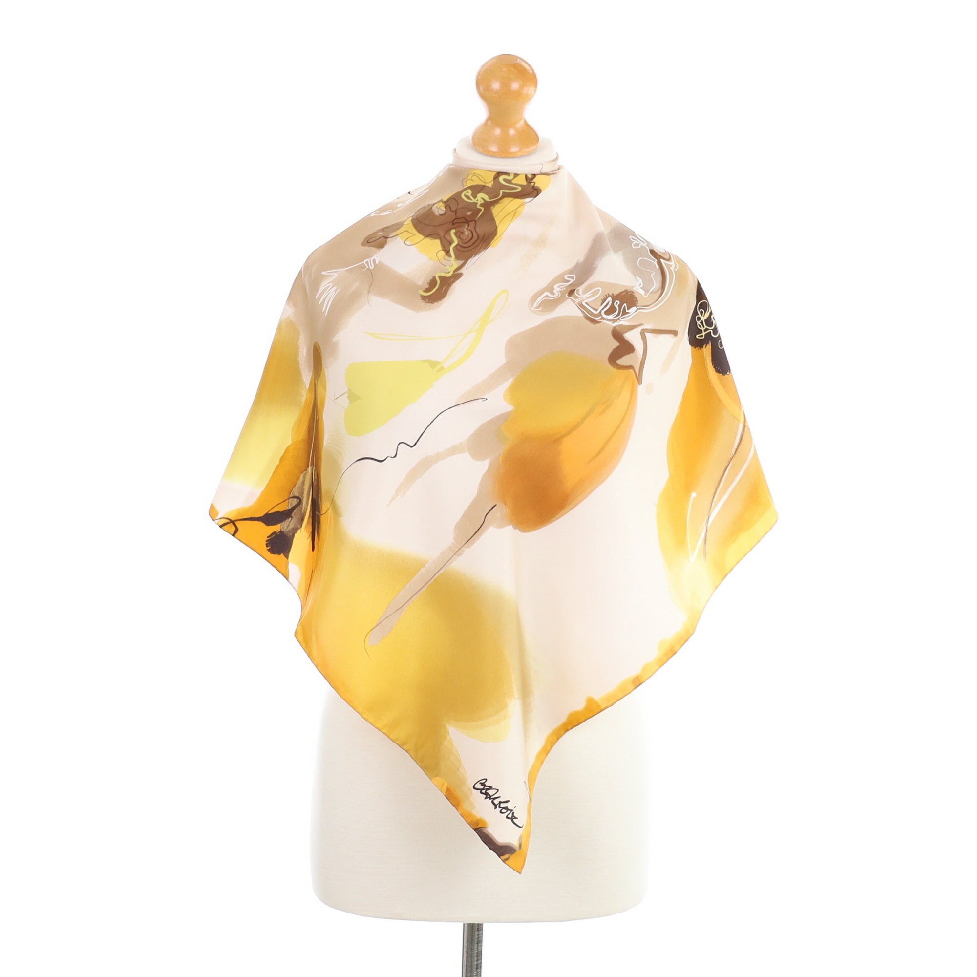 Christian Lacroix Abstract Designer Silk Scarf
