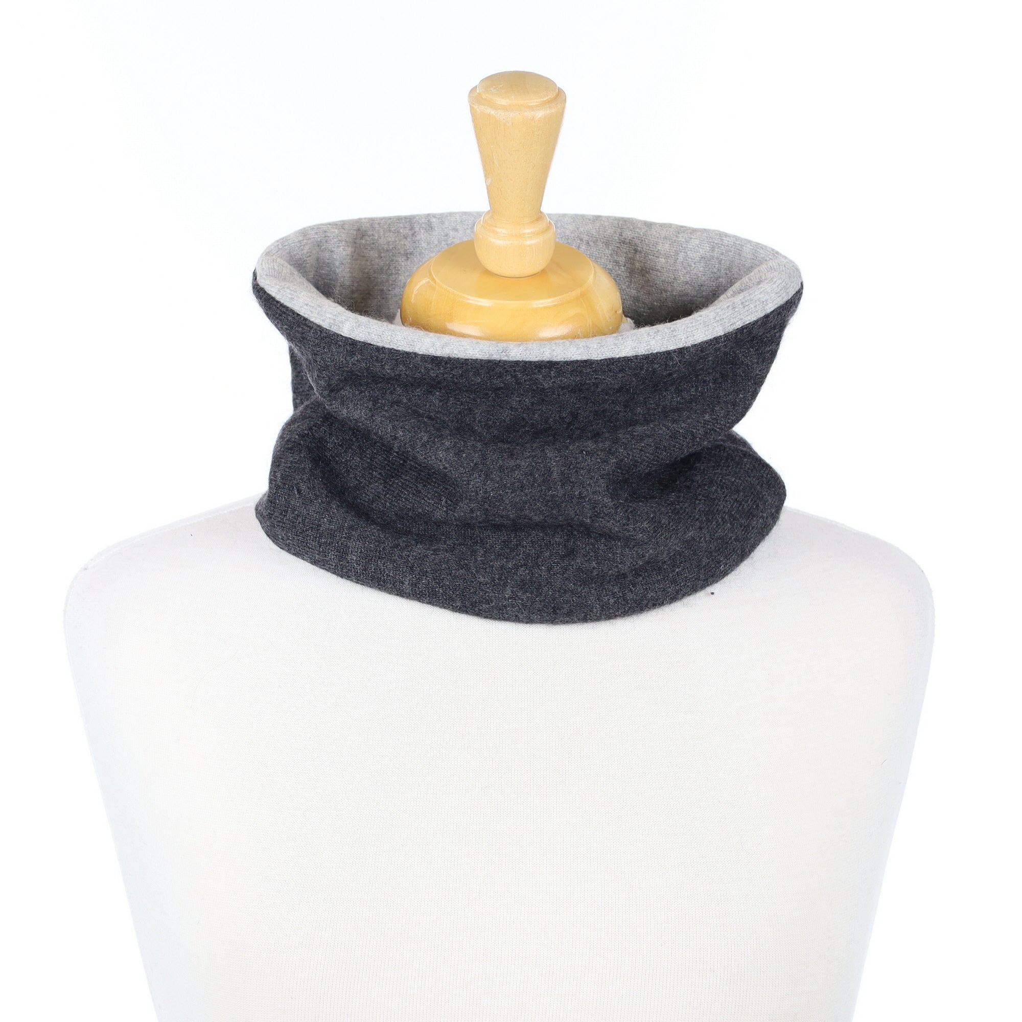 Dark Slate and Smoke Grey Neck Warmer