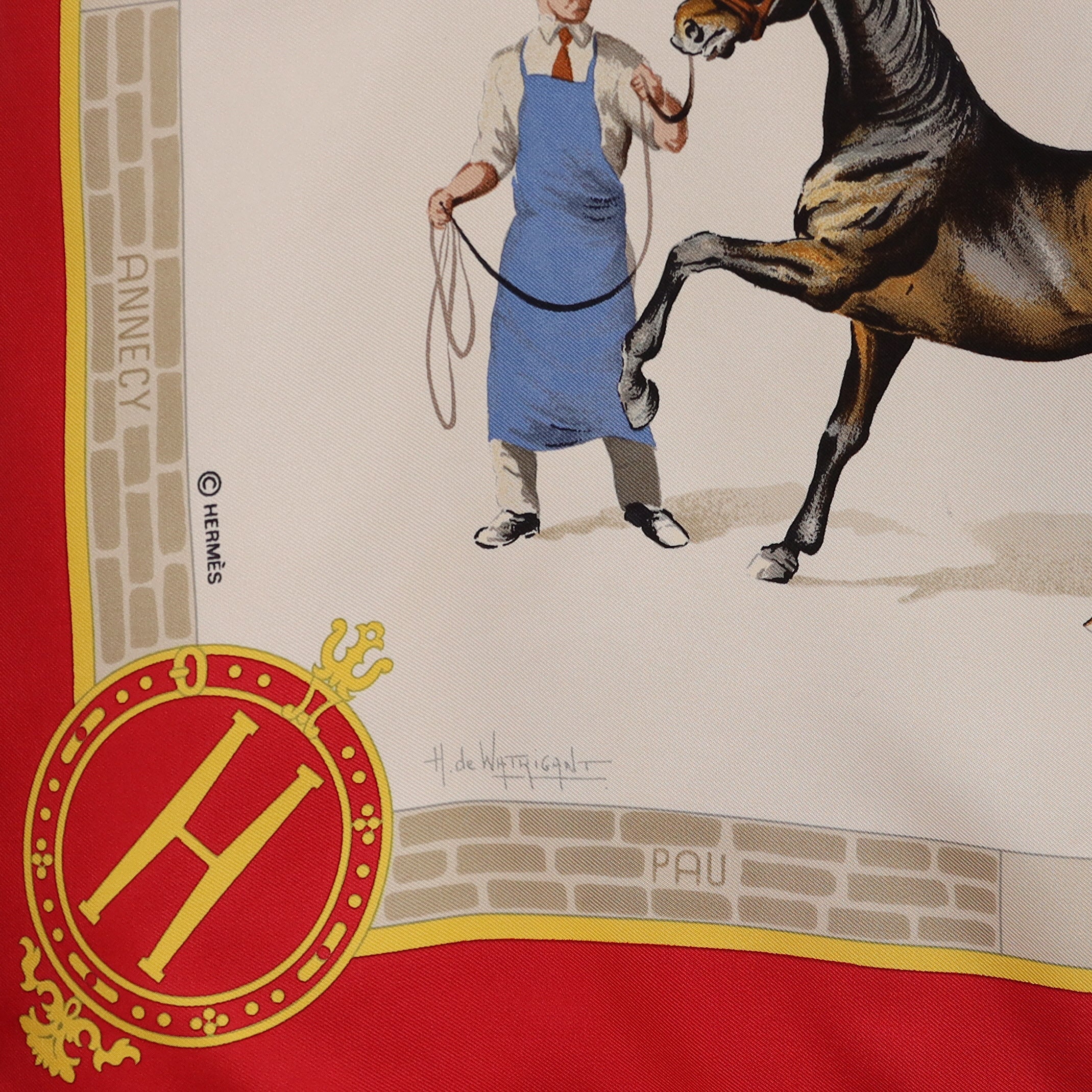 Hermès Les Haras Nationaux Silk Scarf