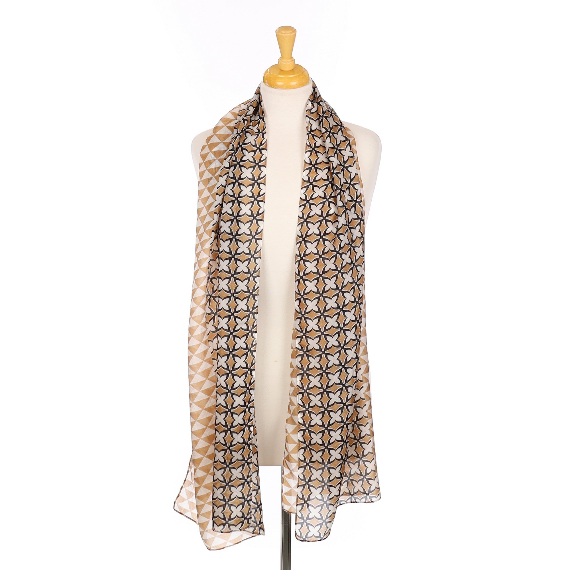 Linea Neutral Wrap Style Silk Scarf