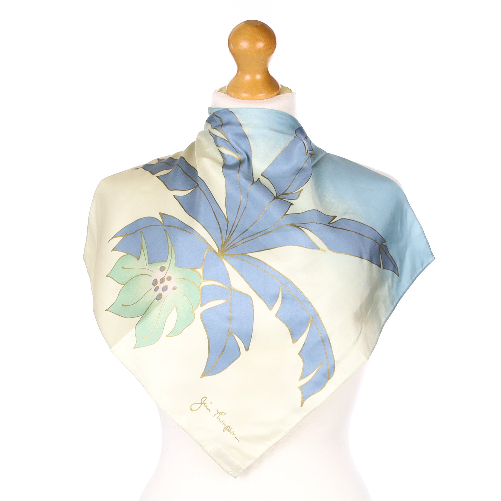 Immaculate Jim Thompson Pastel Silk Pocket Square