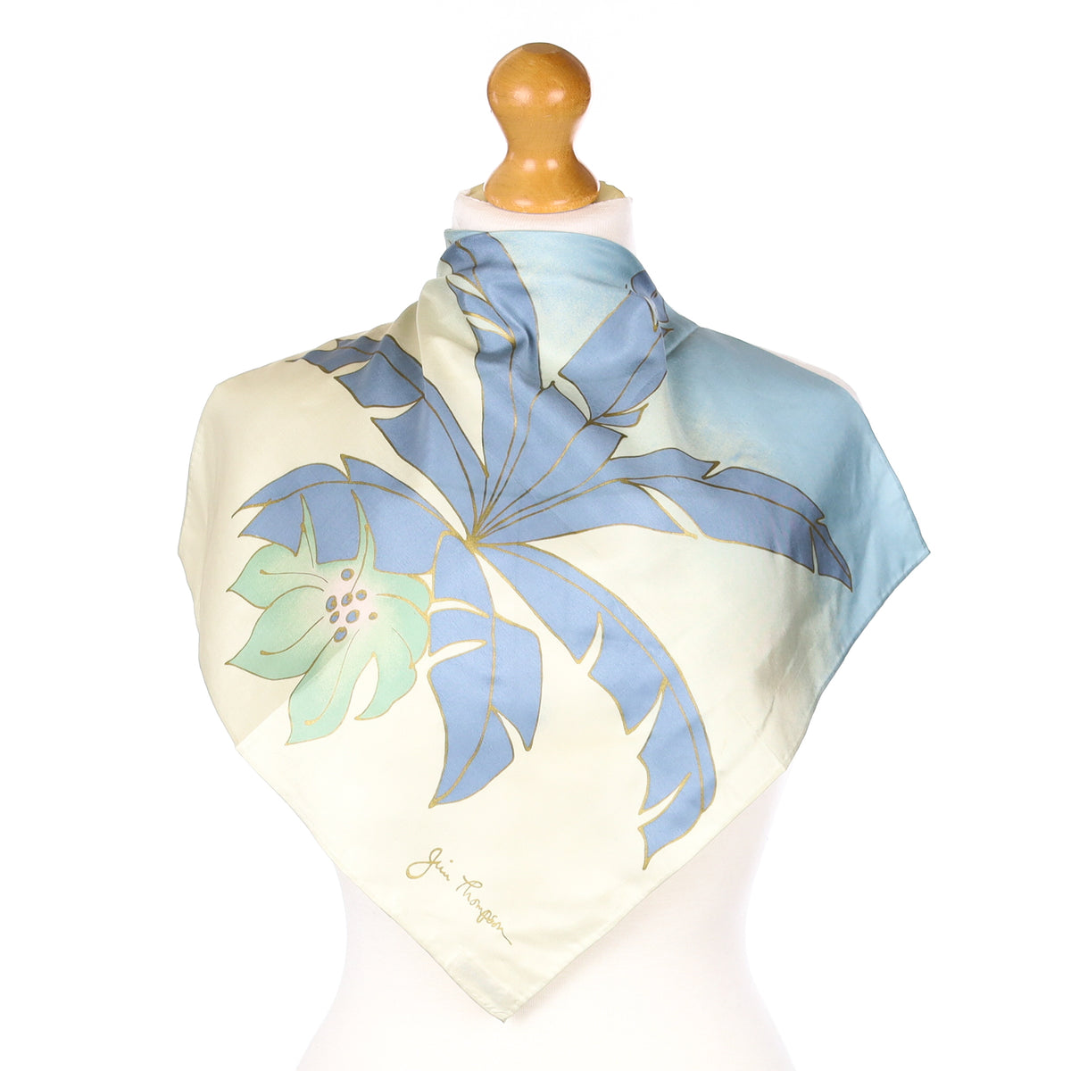 Immaculate Jim Thompson Pastel Silk Pocket Square