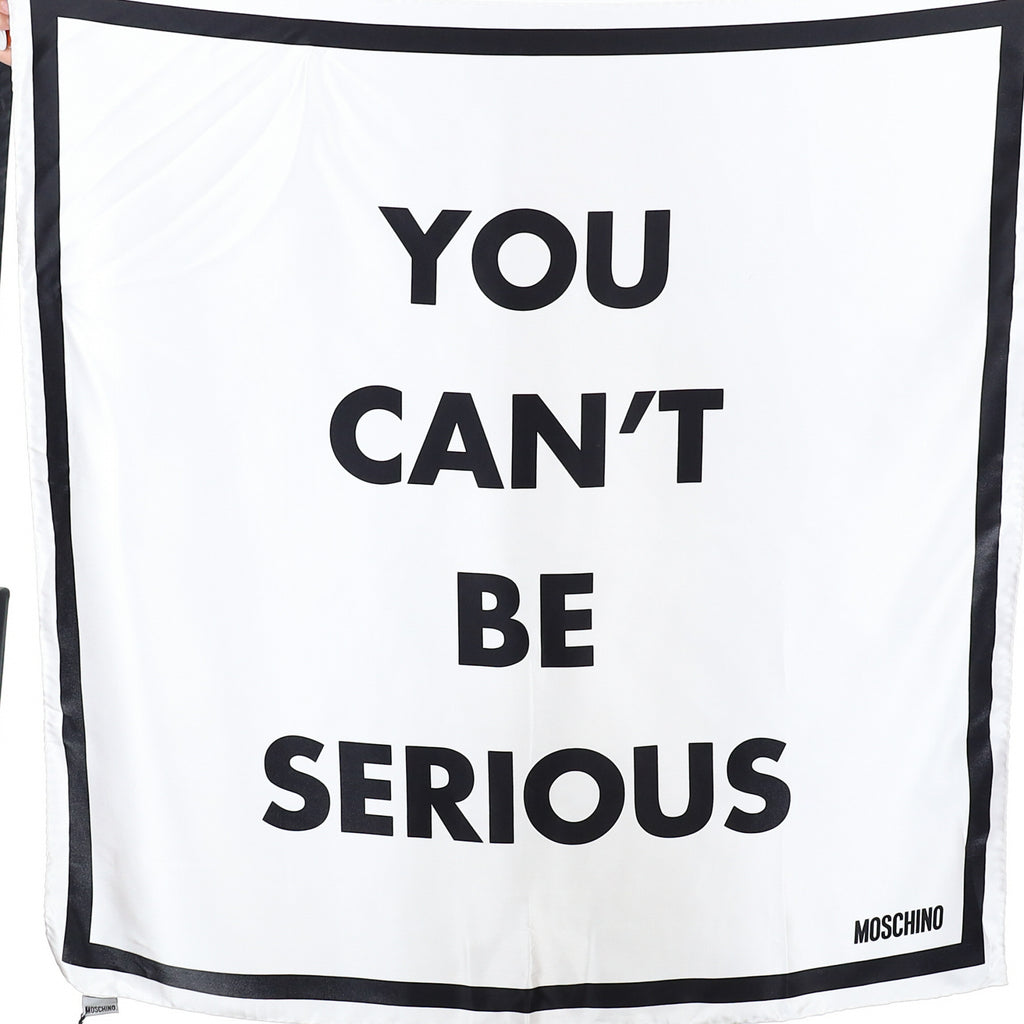 Brand New Moschino Slogan Silk Scarf