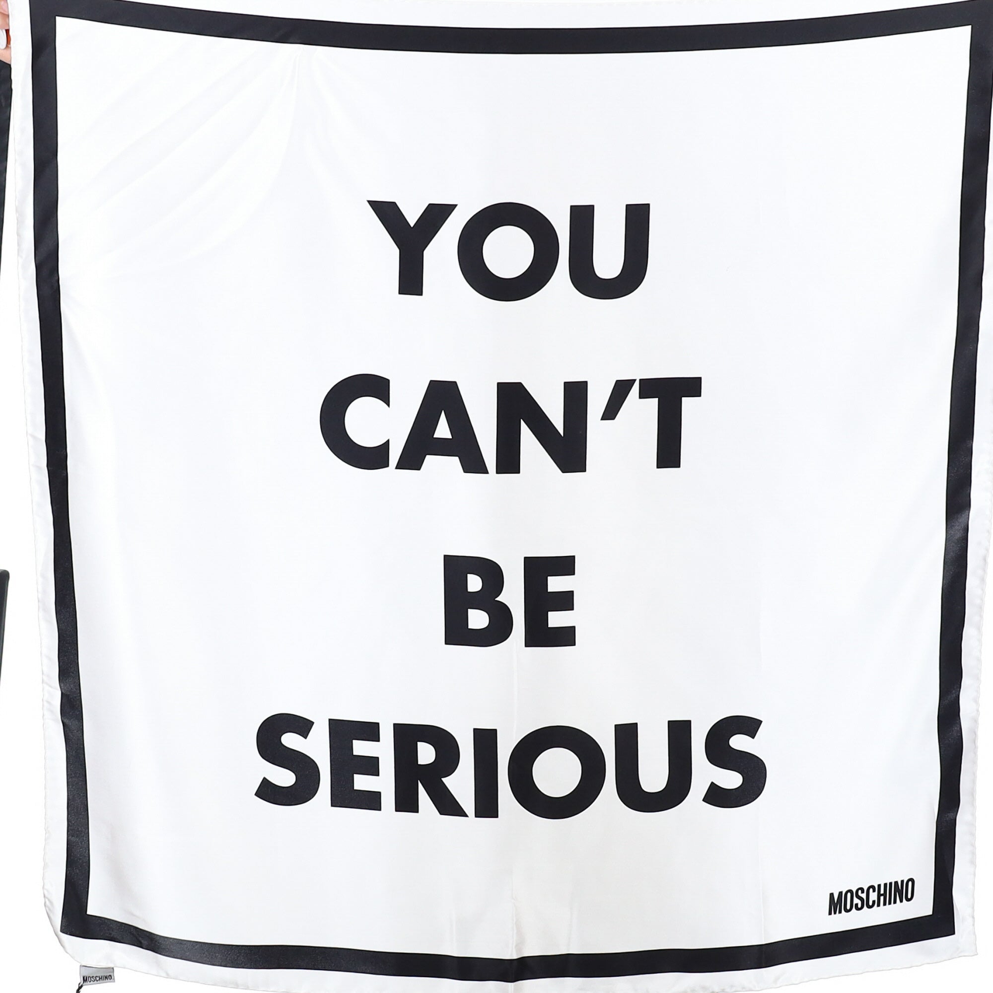 Brand New Moschino Slogan Silk Scarf