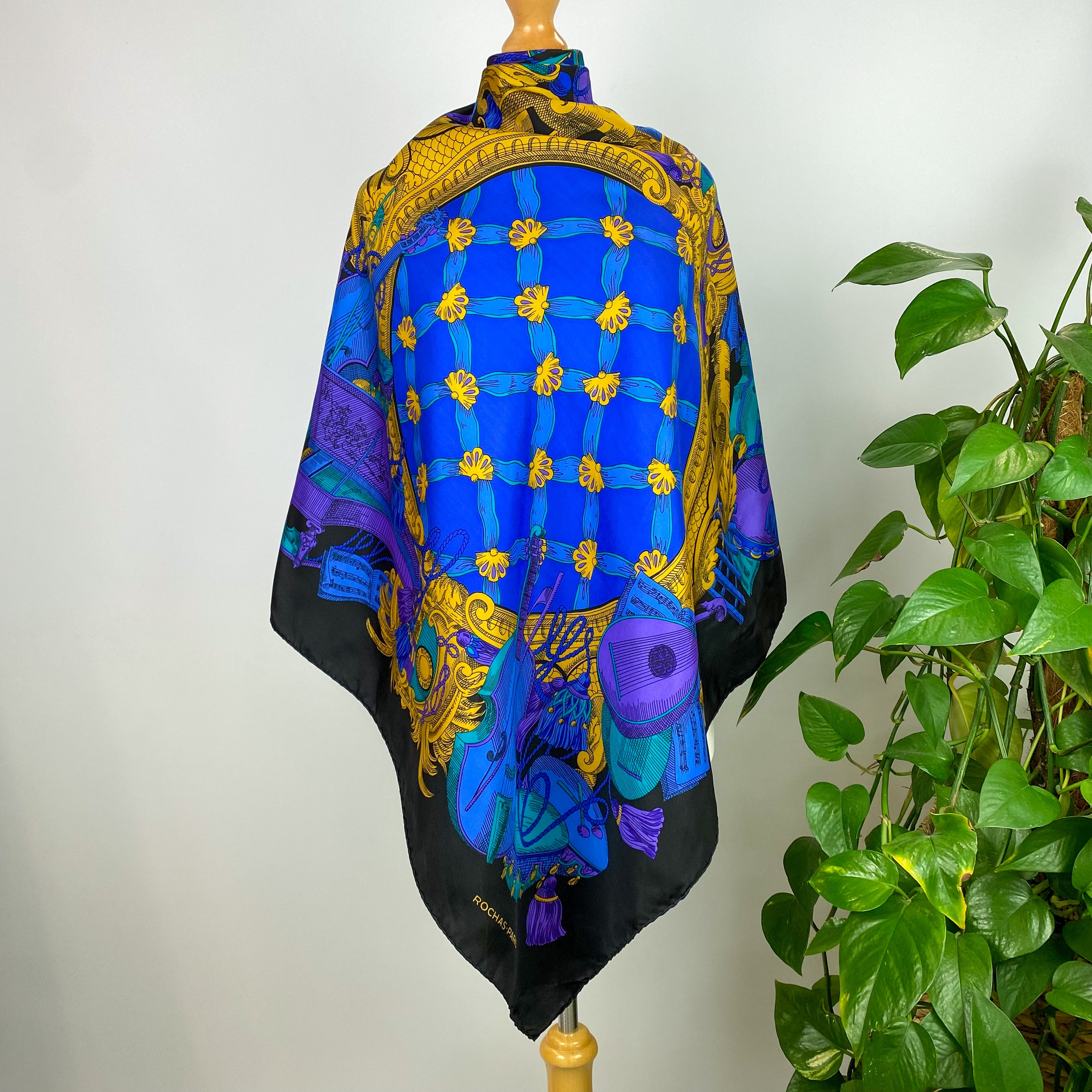 Rochas Vibrant Vintage Silk Scarf