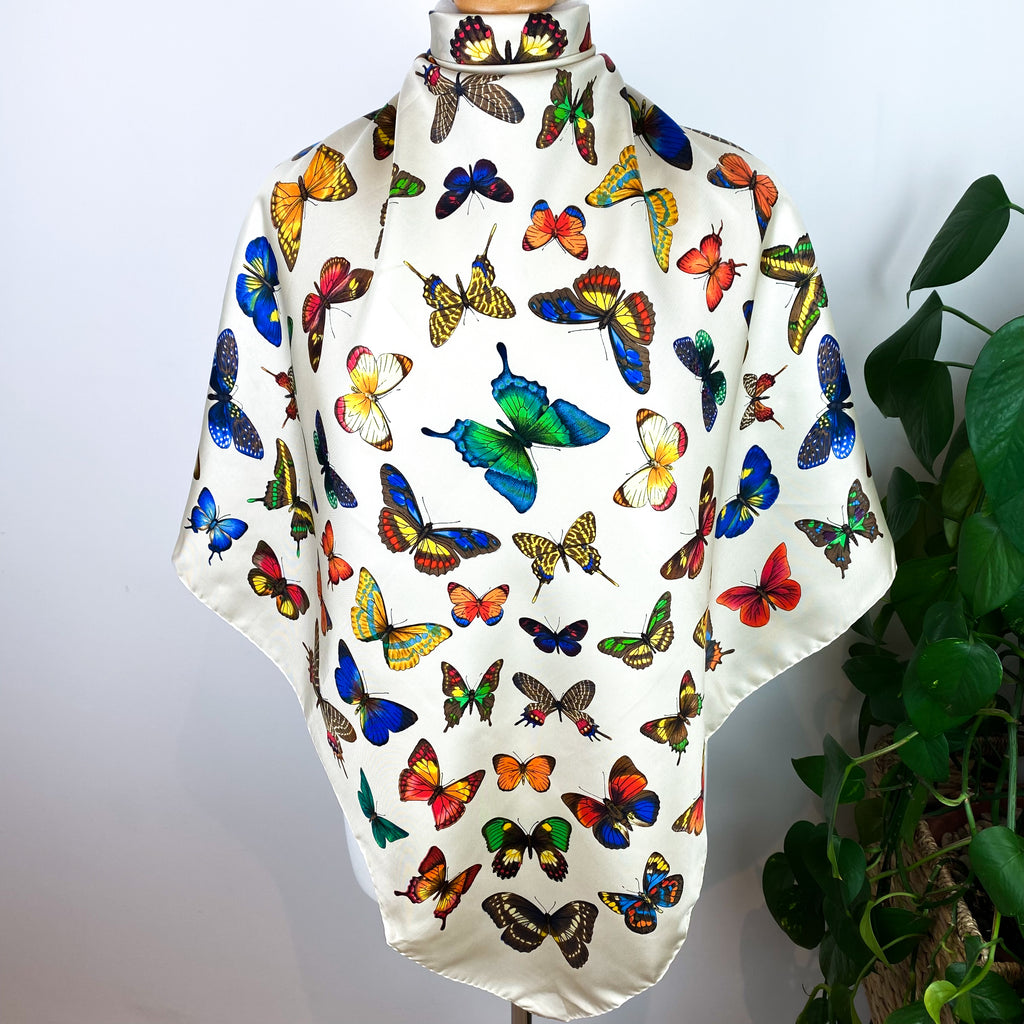 Immaculate Butterly Italian Silk Scarf