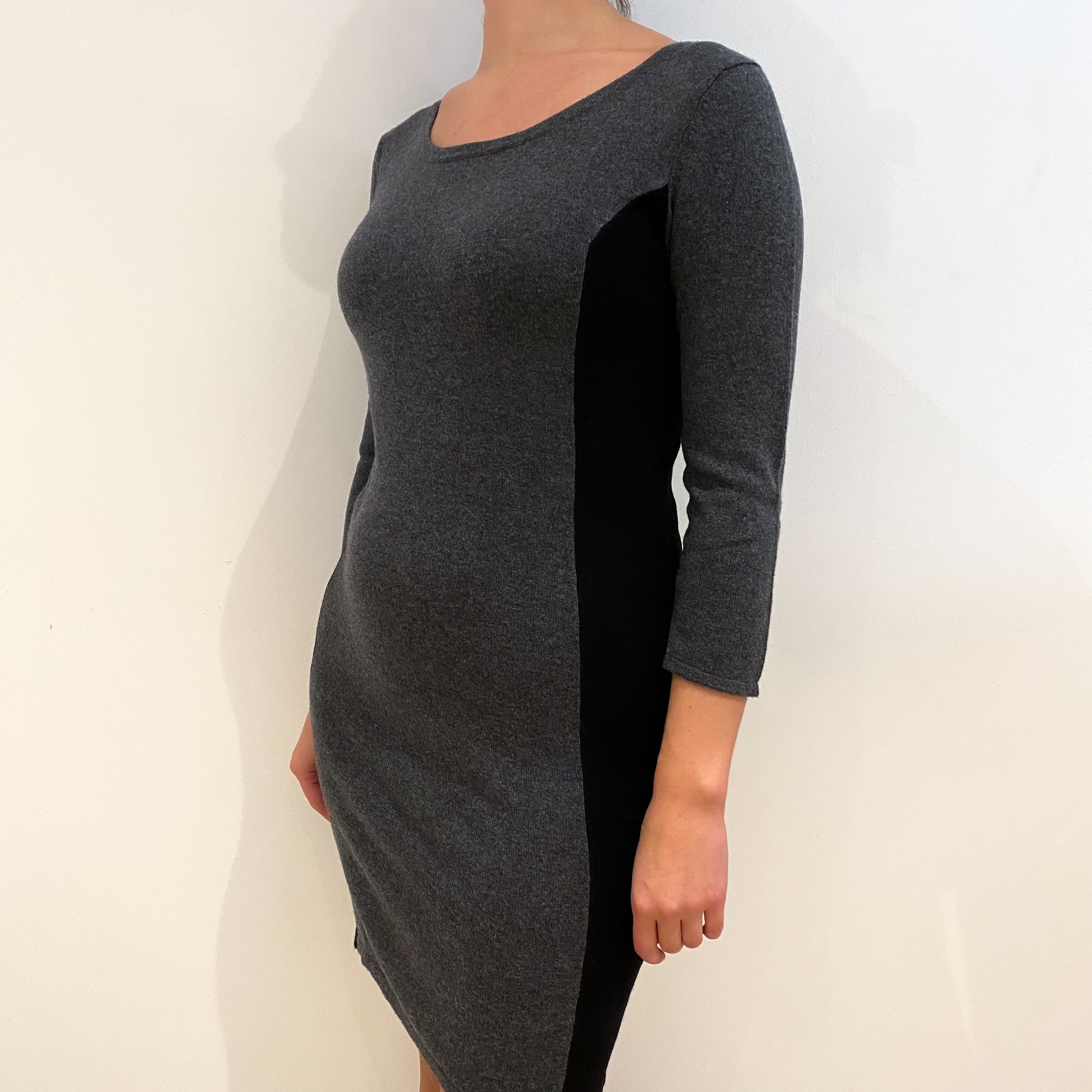 Slate Grey 3/4 Sleeved Dress Small