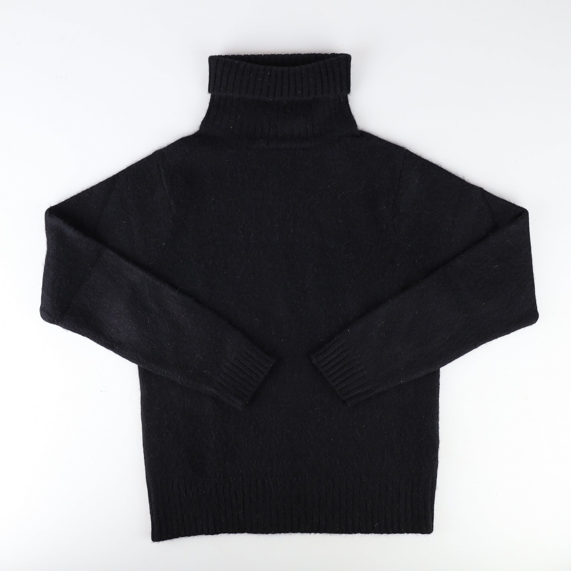 Children’s Black Cashmere Polo Neck Jumper Age 10