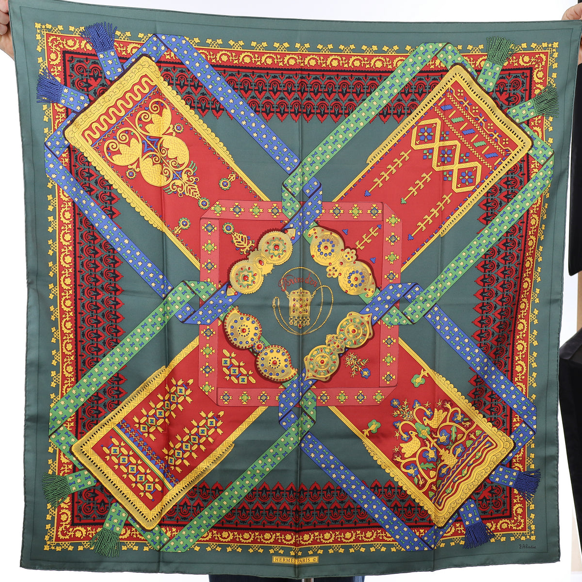 Brand New Boxed Hermès Brins D’or Silk Scarf
