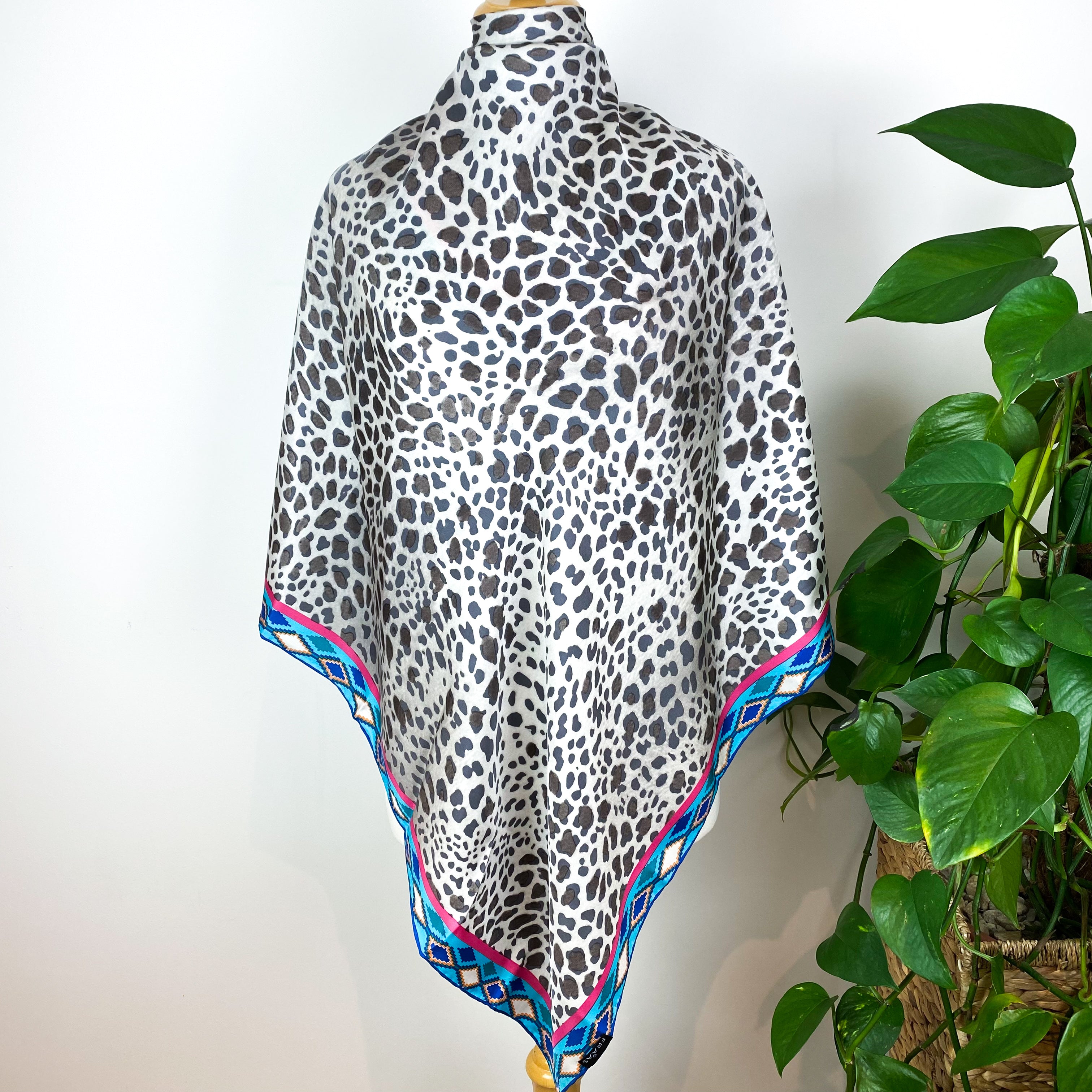 Immaculate Fraas Animal Print Silk Scarf