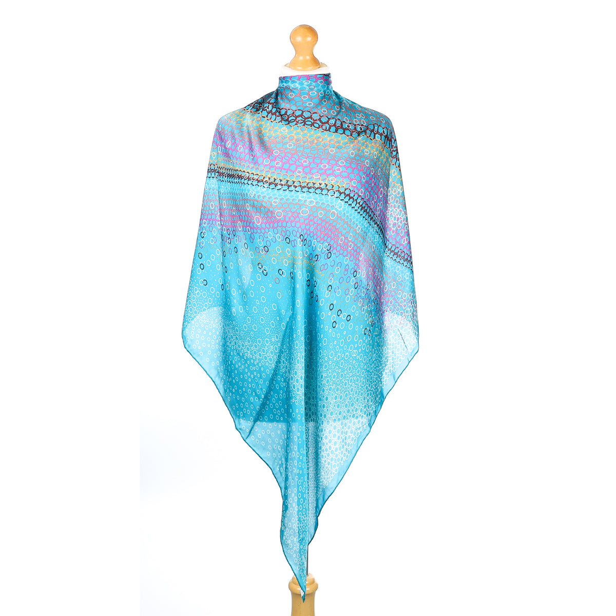 Missoni Turquoise Patterned Silk Scarf