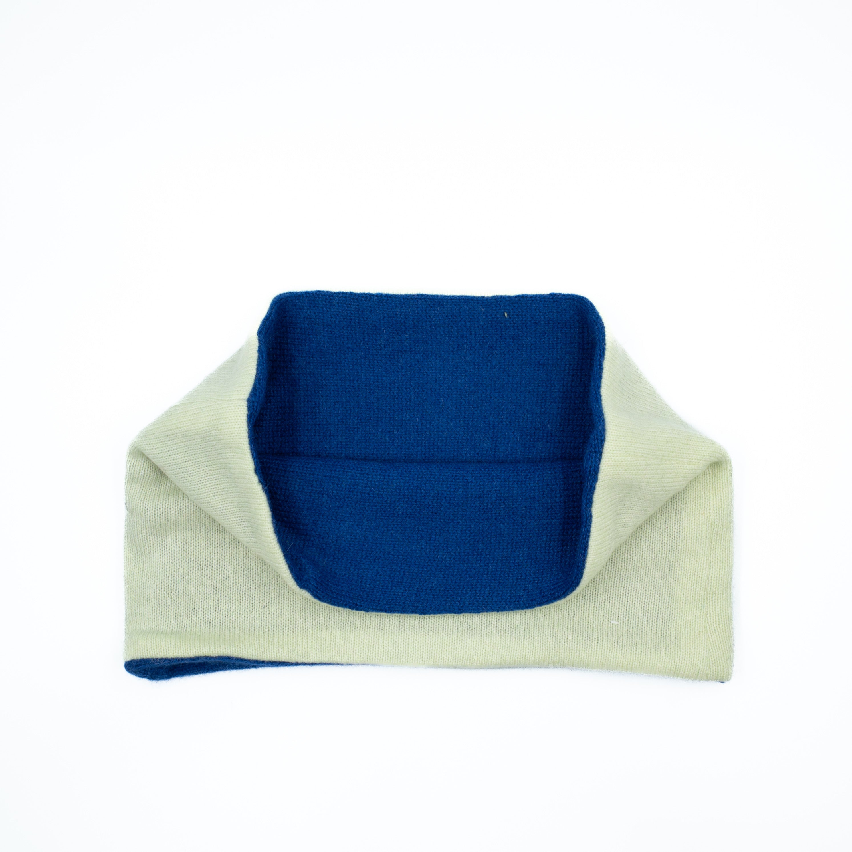 Palest Lime and Tanzanite Blue Neck Warmer
