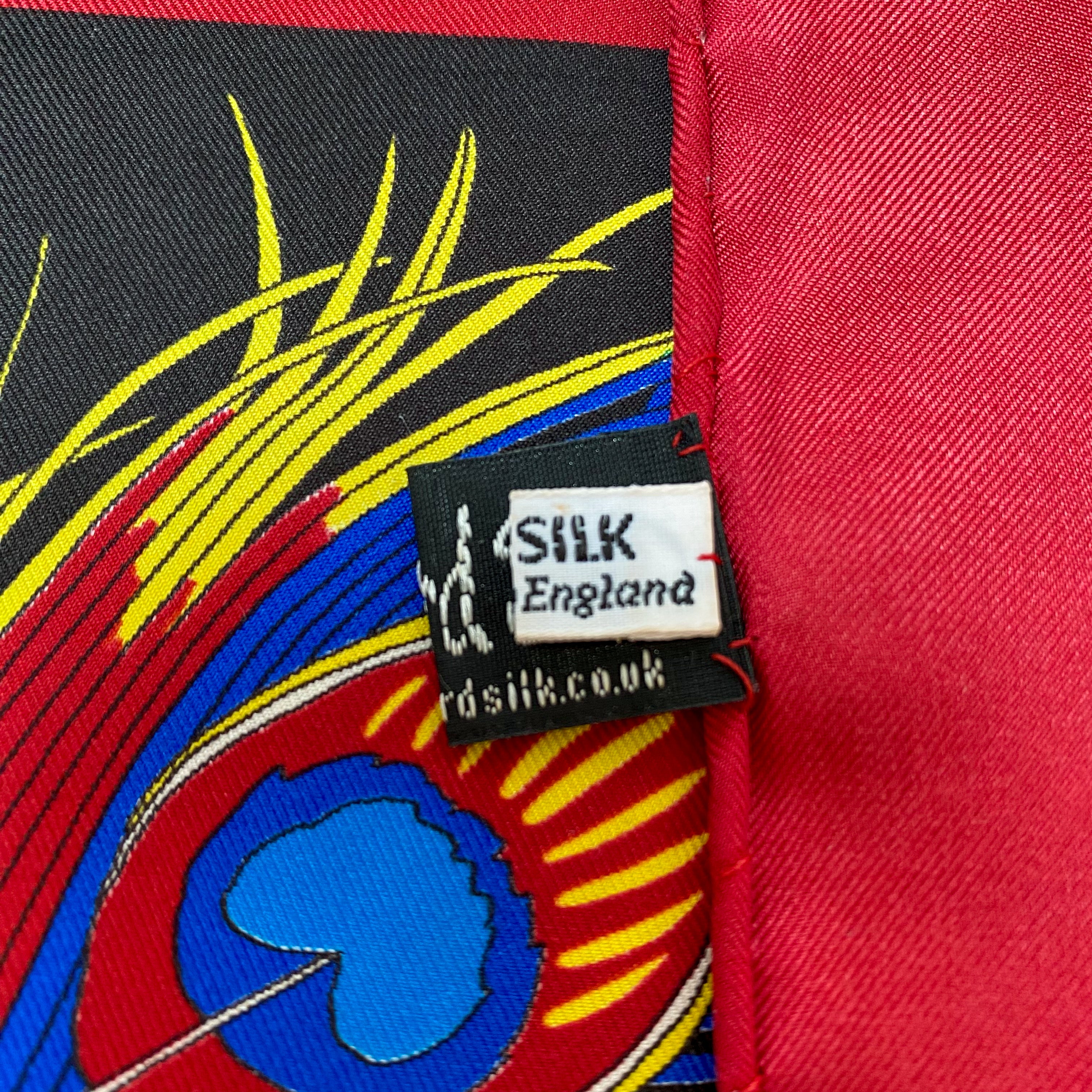 Beckford Feather Design Silk Scarf