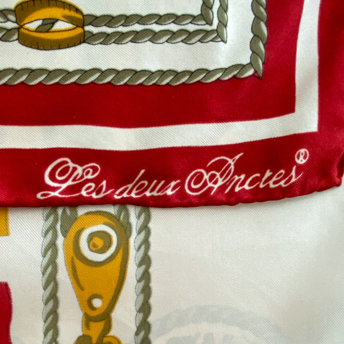 French Nautical Design Vintage Silk Scarf