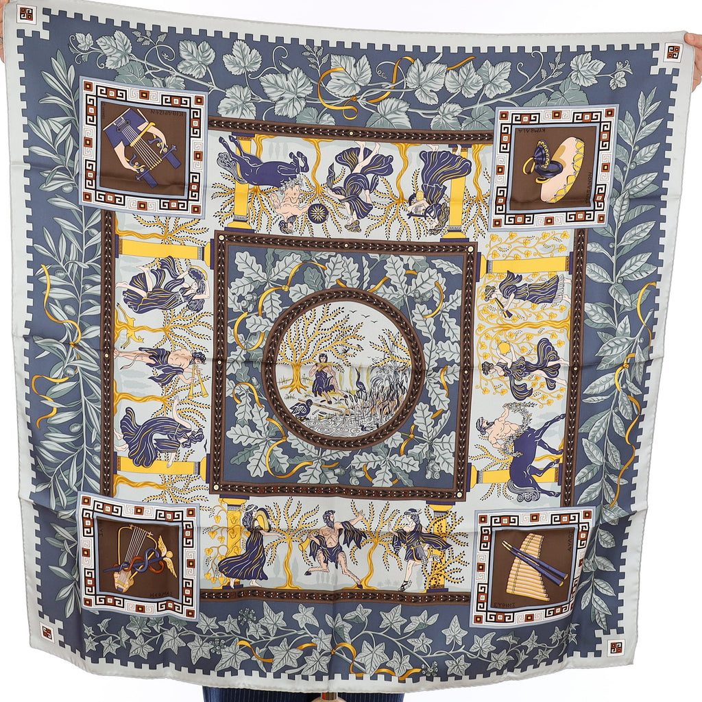 Pristine Hermès Musique Des Dieux Silk Scarf
