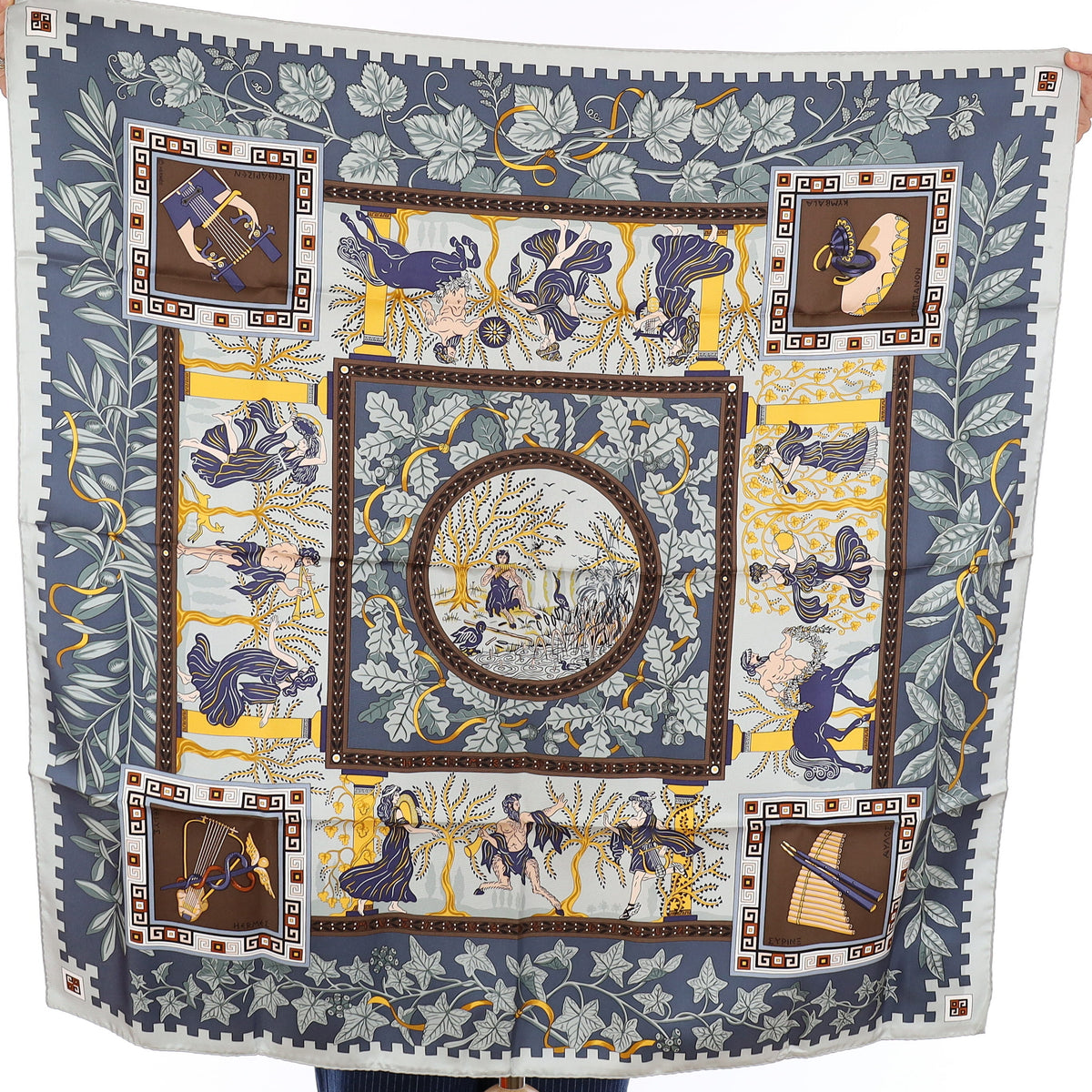 Pristine Hermès Musique Des Dieux Silk Scarf