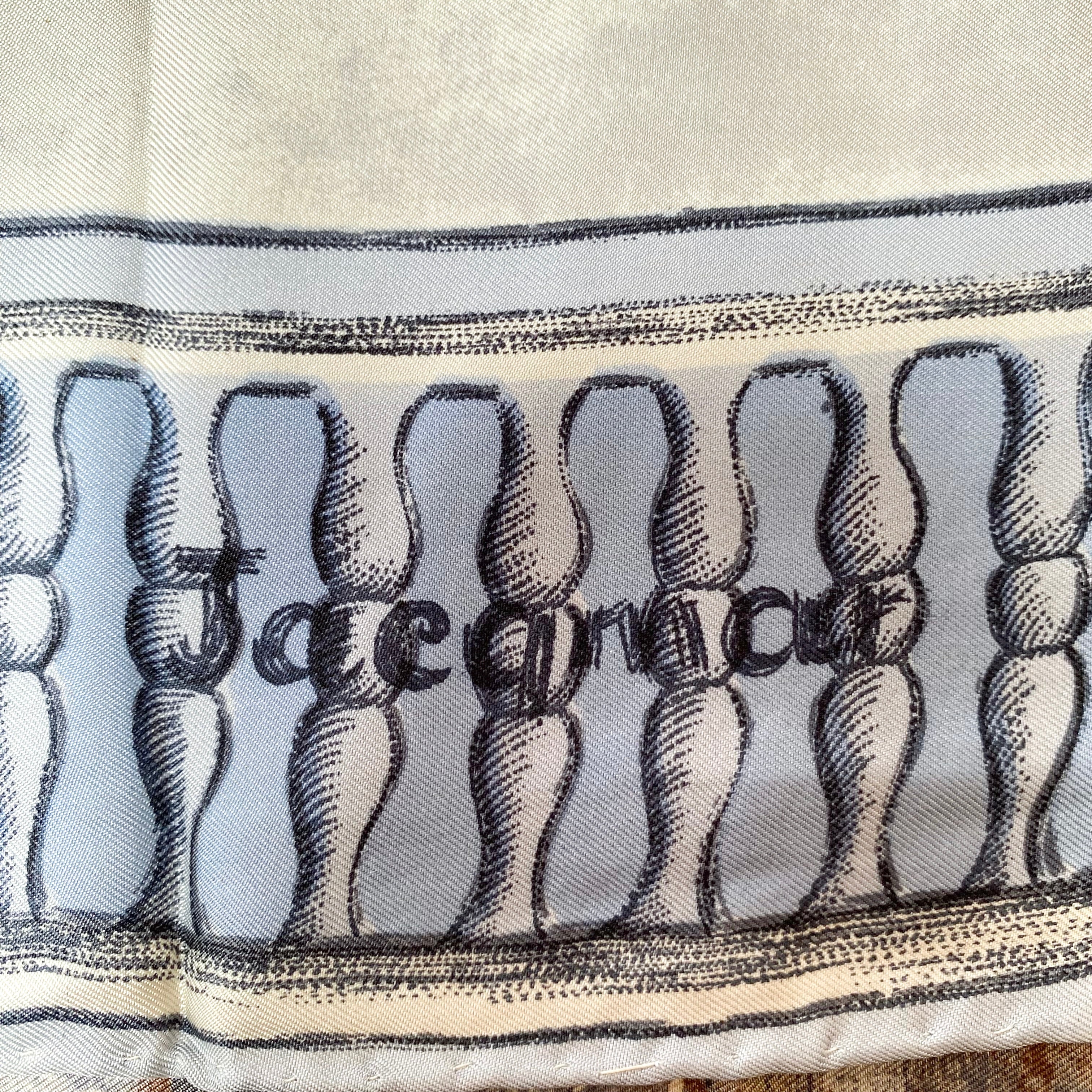 Stunning Jacqmar Artistic Vintage Silk Scarf