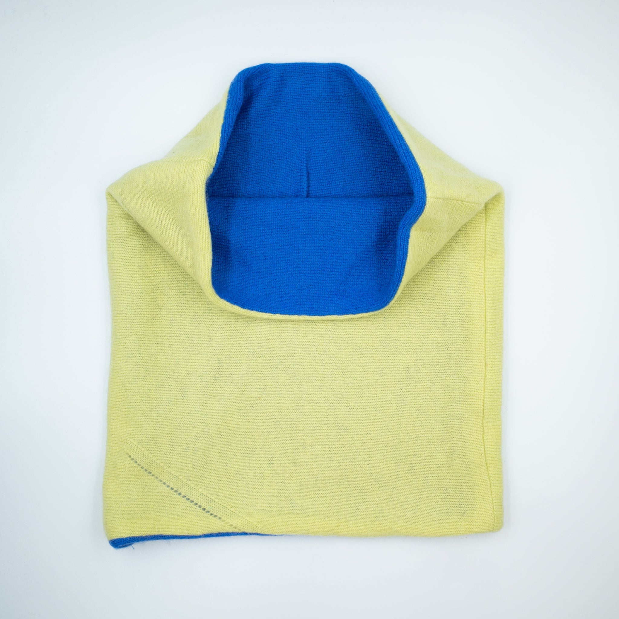 Pistachio and Cobalt Blue Double Layered Snood