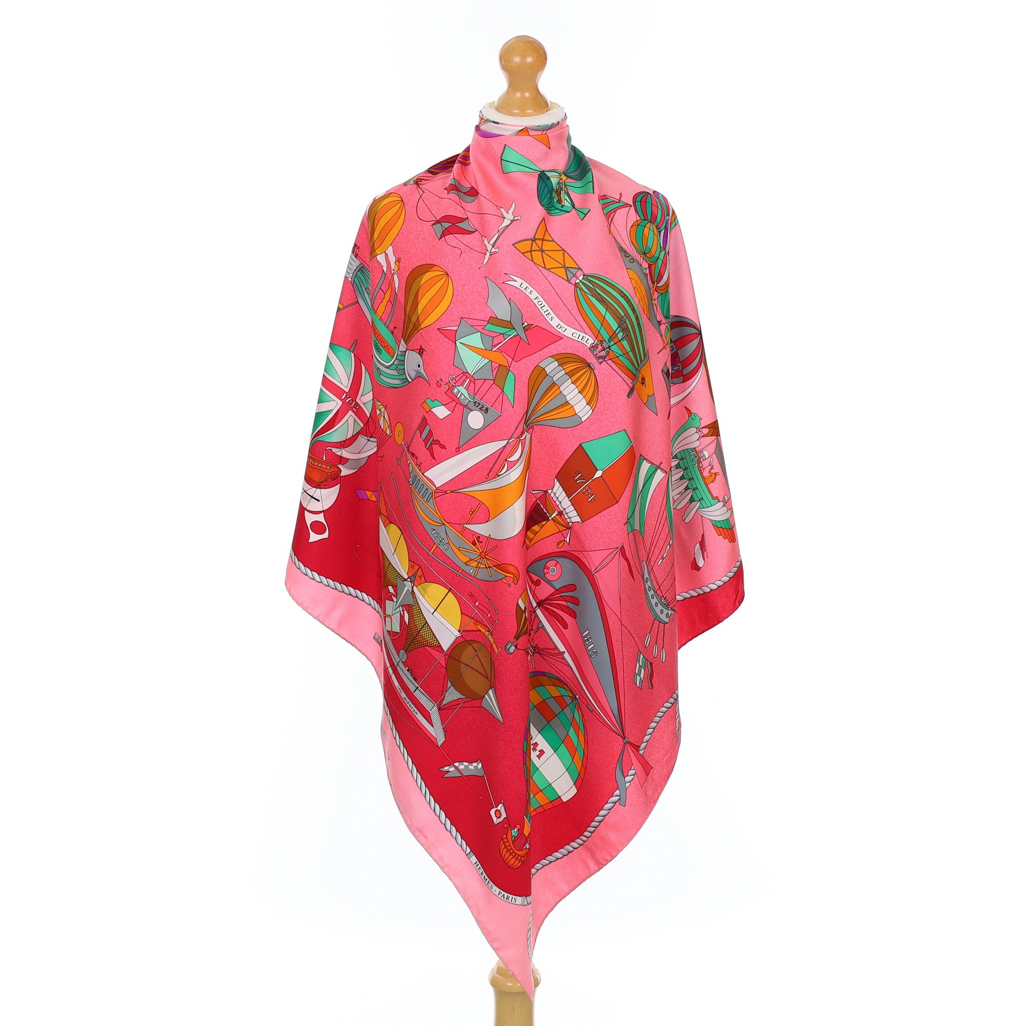 Hermès Les Folies Du Ciel Silk Scarf Quite Rare
