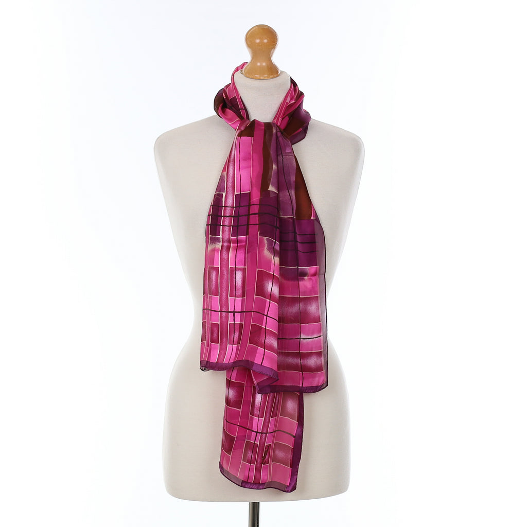 Brand New Magenta Silk Scarf