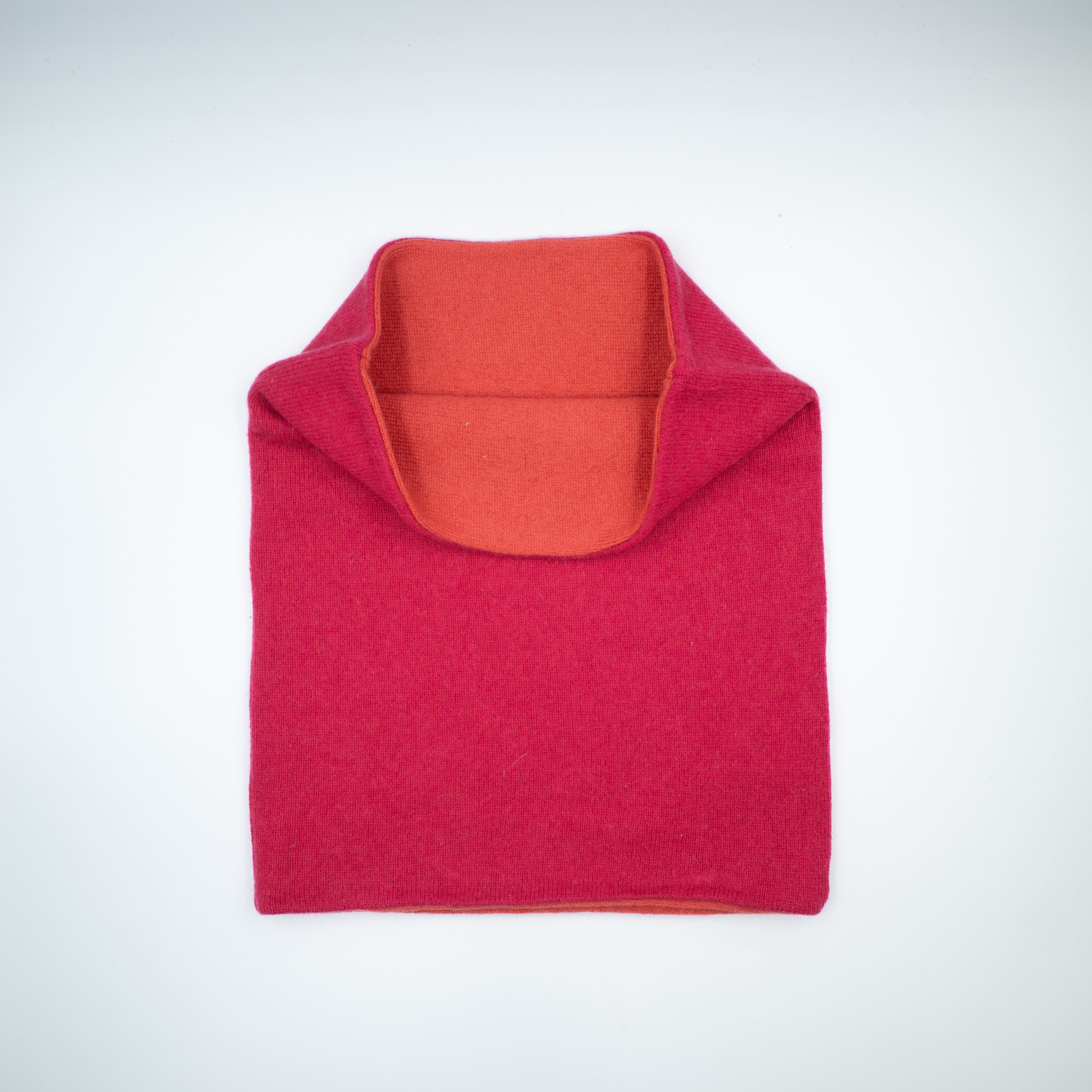 French Rose Pink and Coral Luxury Double Layered Snood