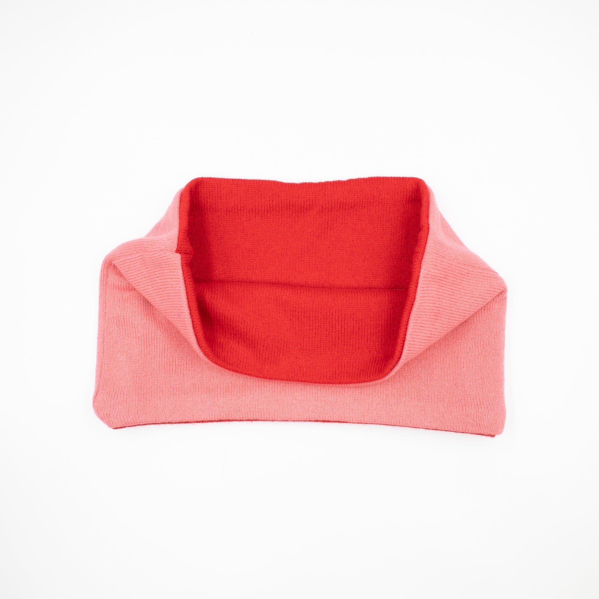 Scarlet and Coral Pink Neck Warmer