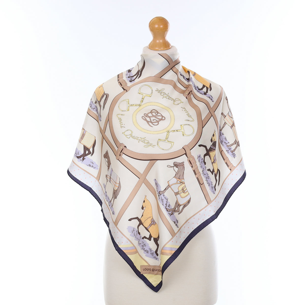 Brand New Boxed Louis Quatorze Equestrian Silk Scarf