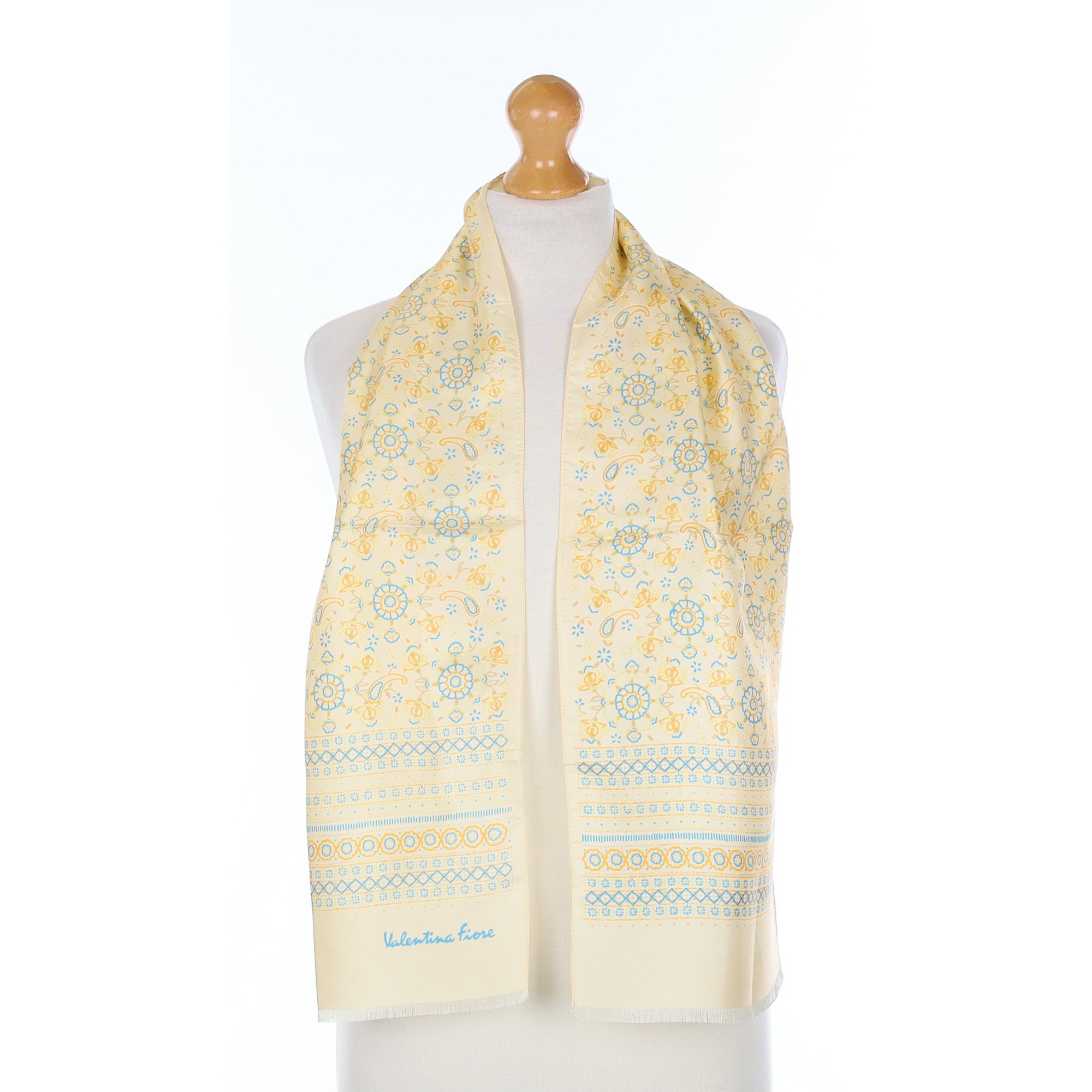 1970’s Valentina Fiore Vintage Silk Scarf