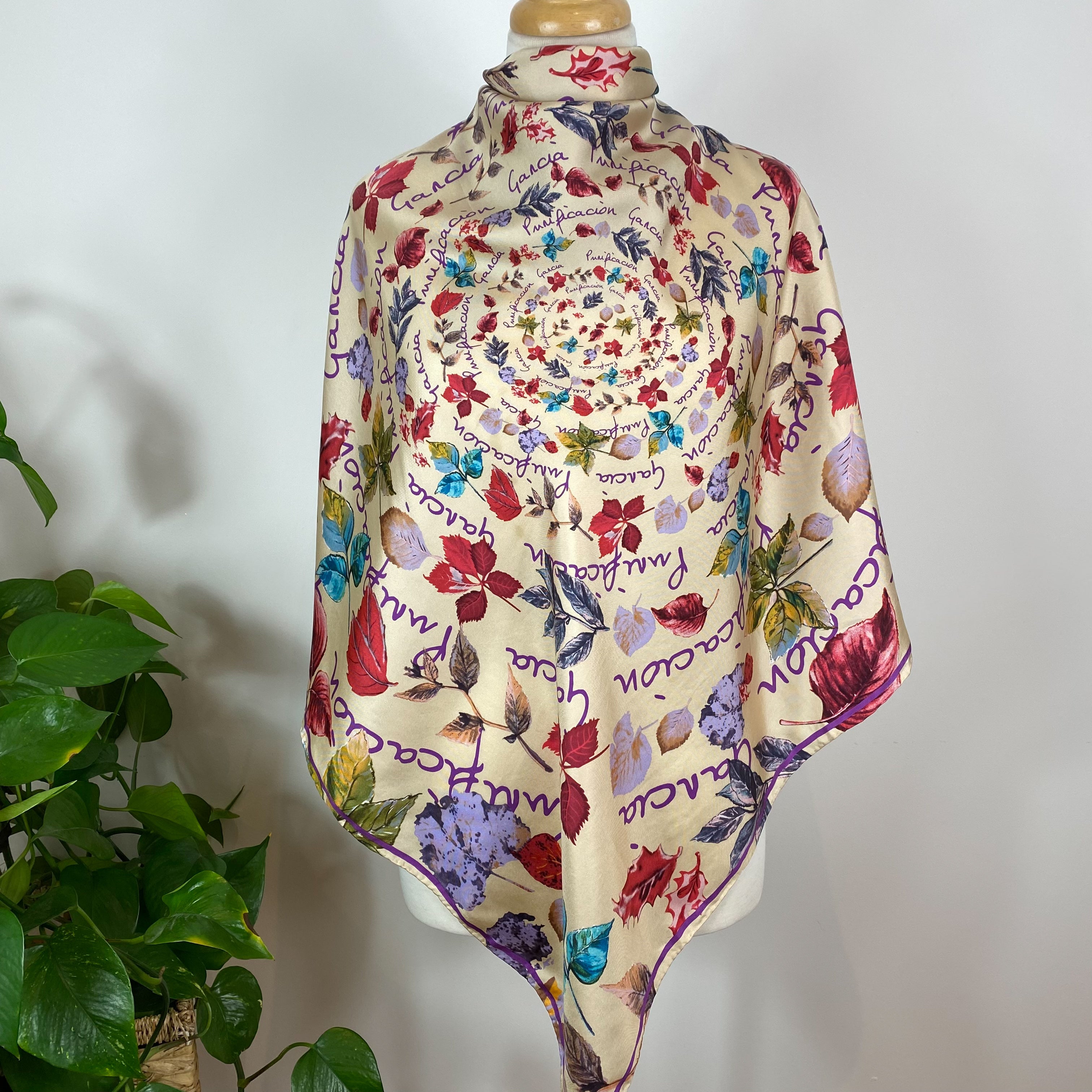 Immaculate Purificacion Garcia Designer Silk Scarf