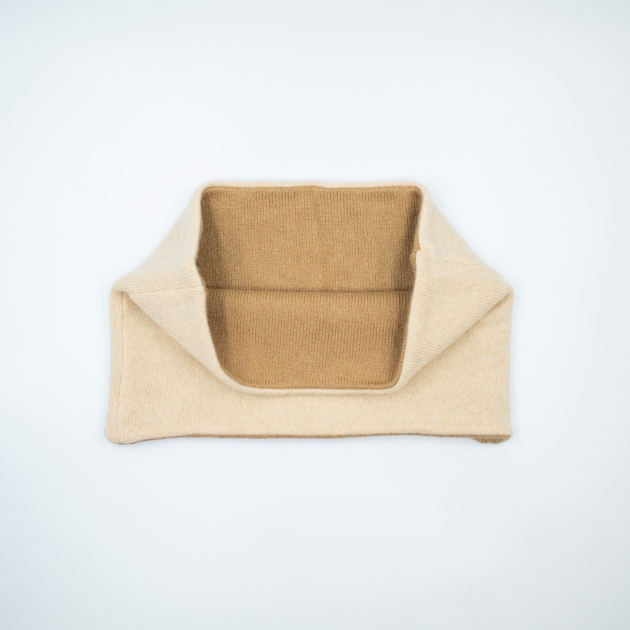 Camel and Nude Beige Neck Warmer
