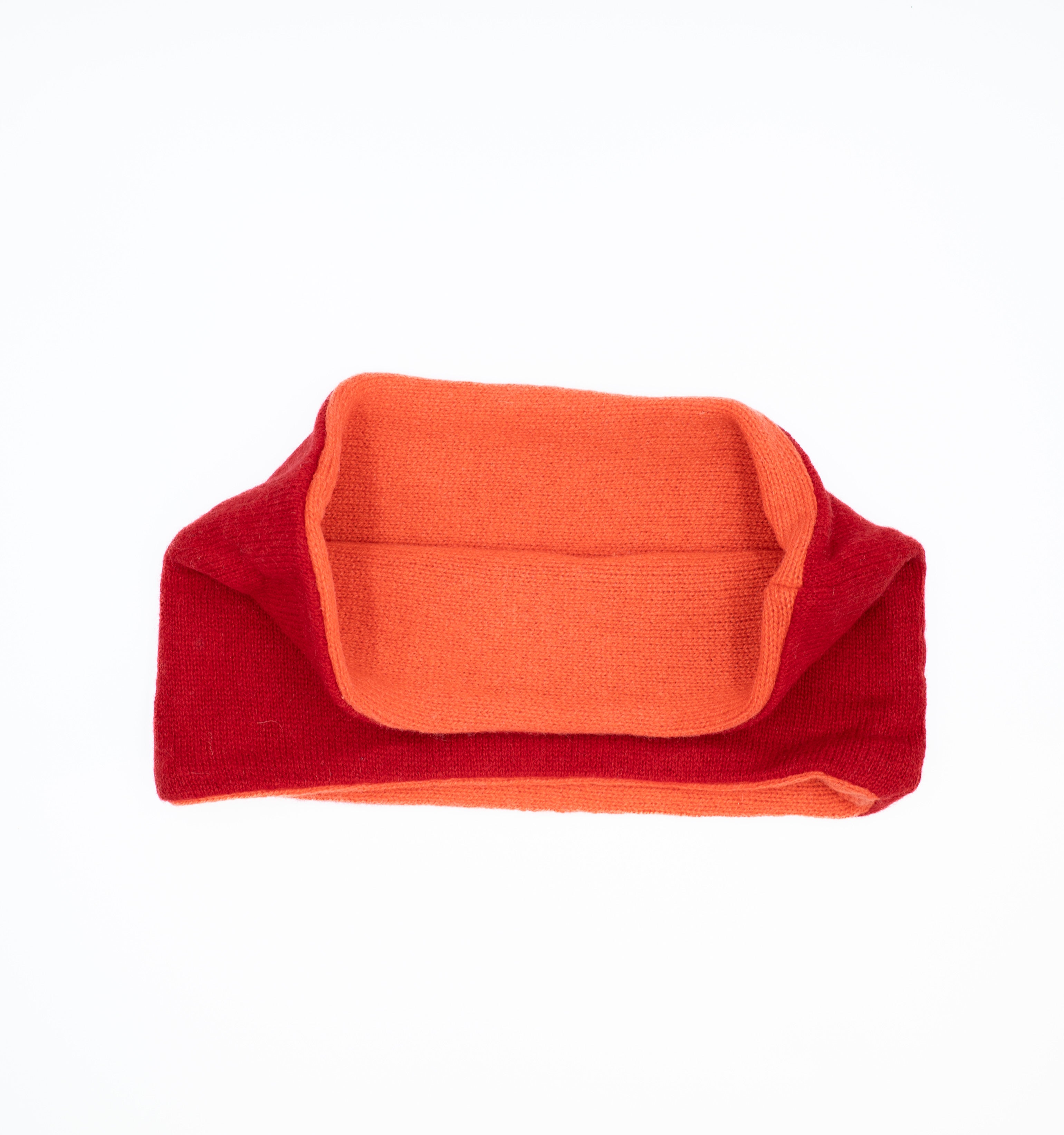 Post Box Red and Fire Orange Neck Warmer