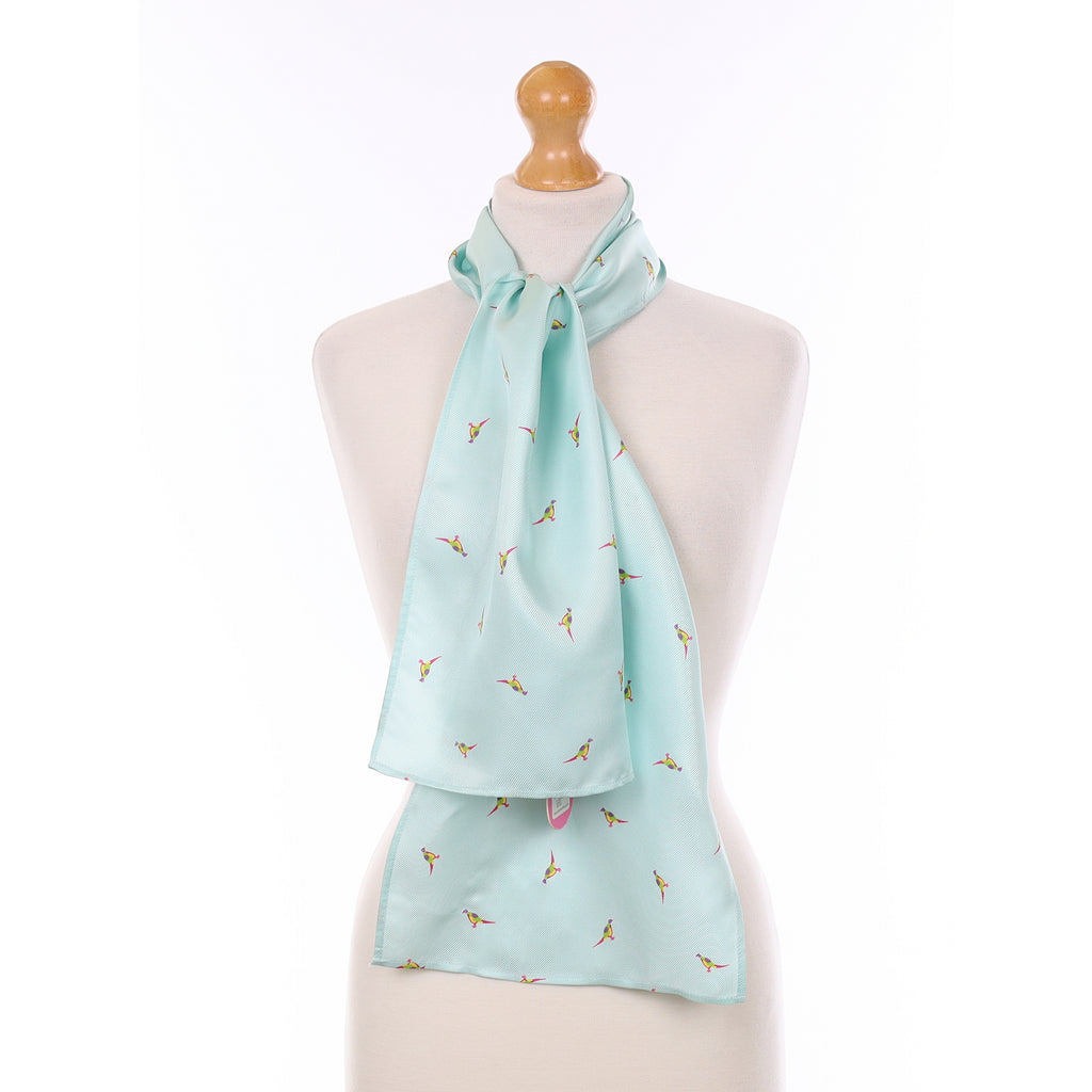 Joules Colourful Birds Silk Scarf