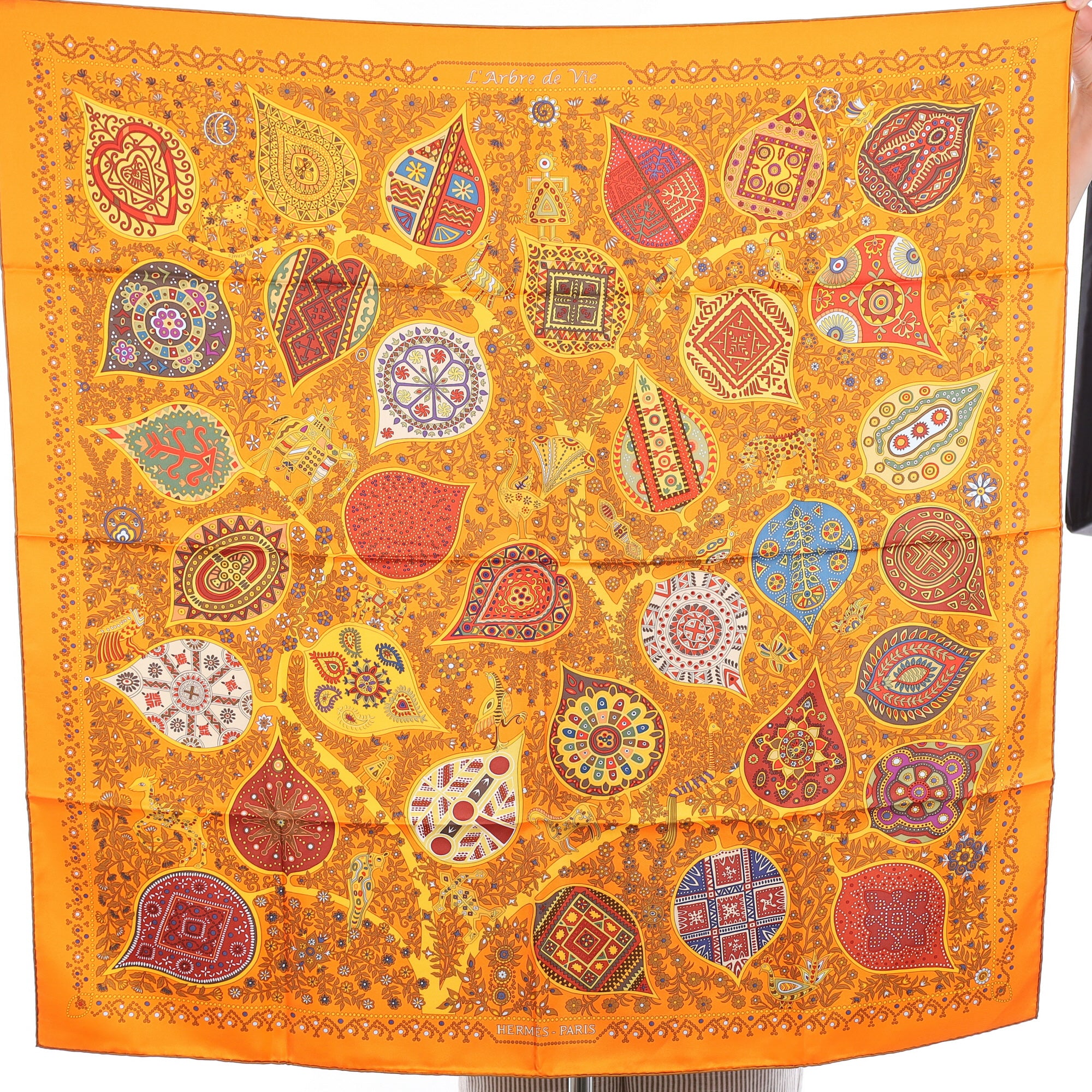 Brand New Boxed Hermès L’ Arbre de Vie Silk Scarf Quite Rare