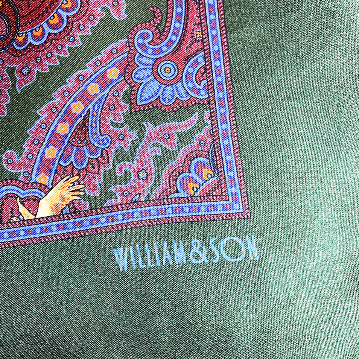 Brand New William & Son Paisley Silk Scarf
