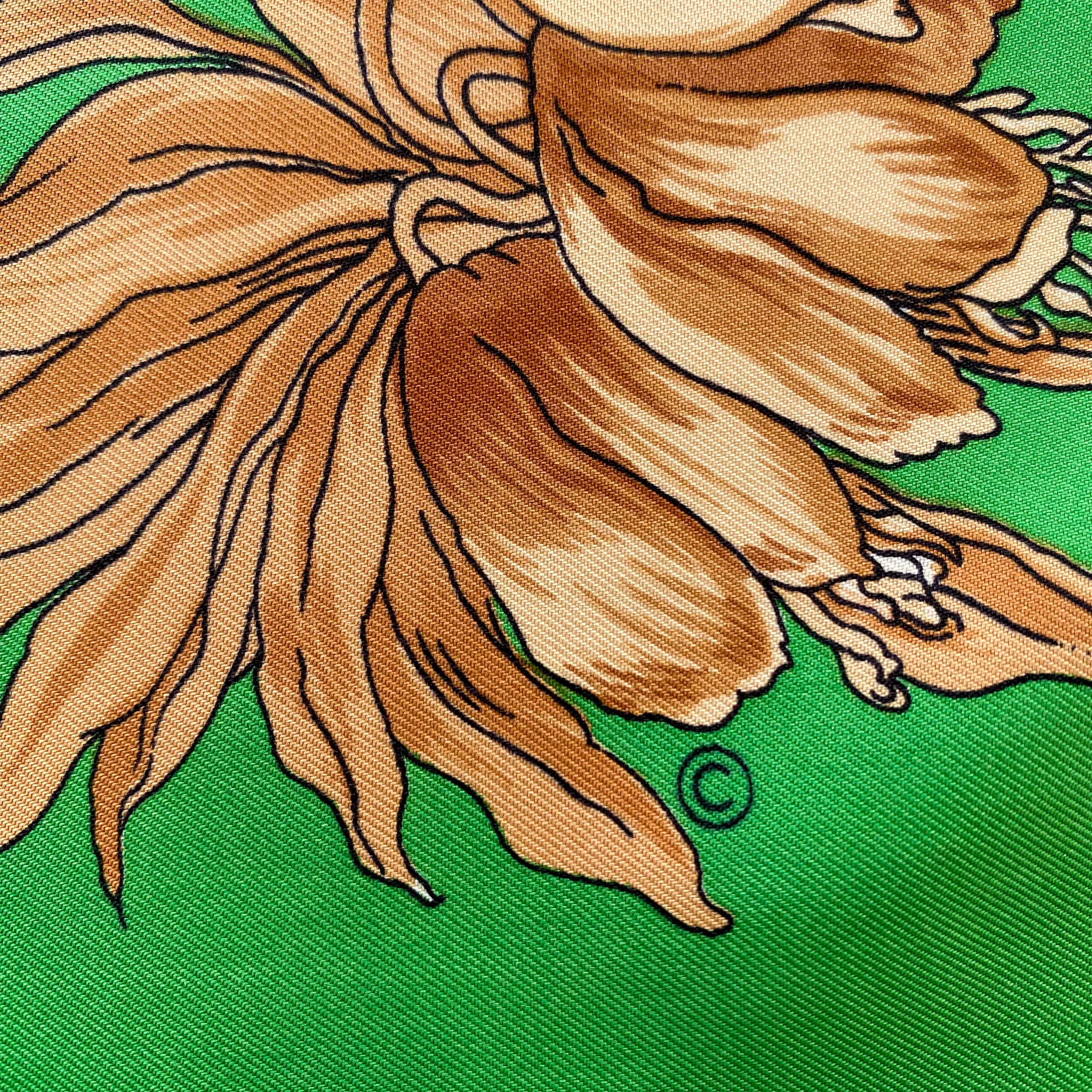 Boxed Hermès Quai Aux Fleurs Silk Scarf