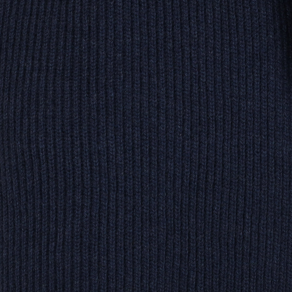 Brand New Scottish Midnight Blue Rib Cashmere Scarf