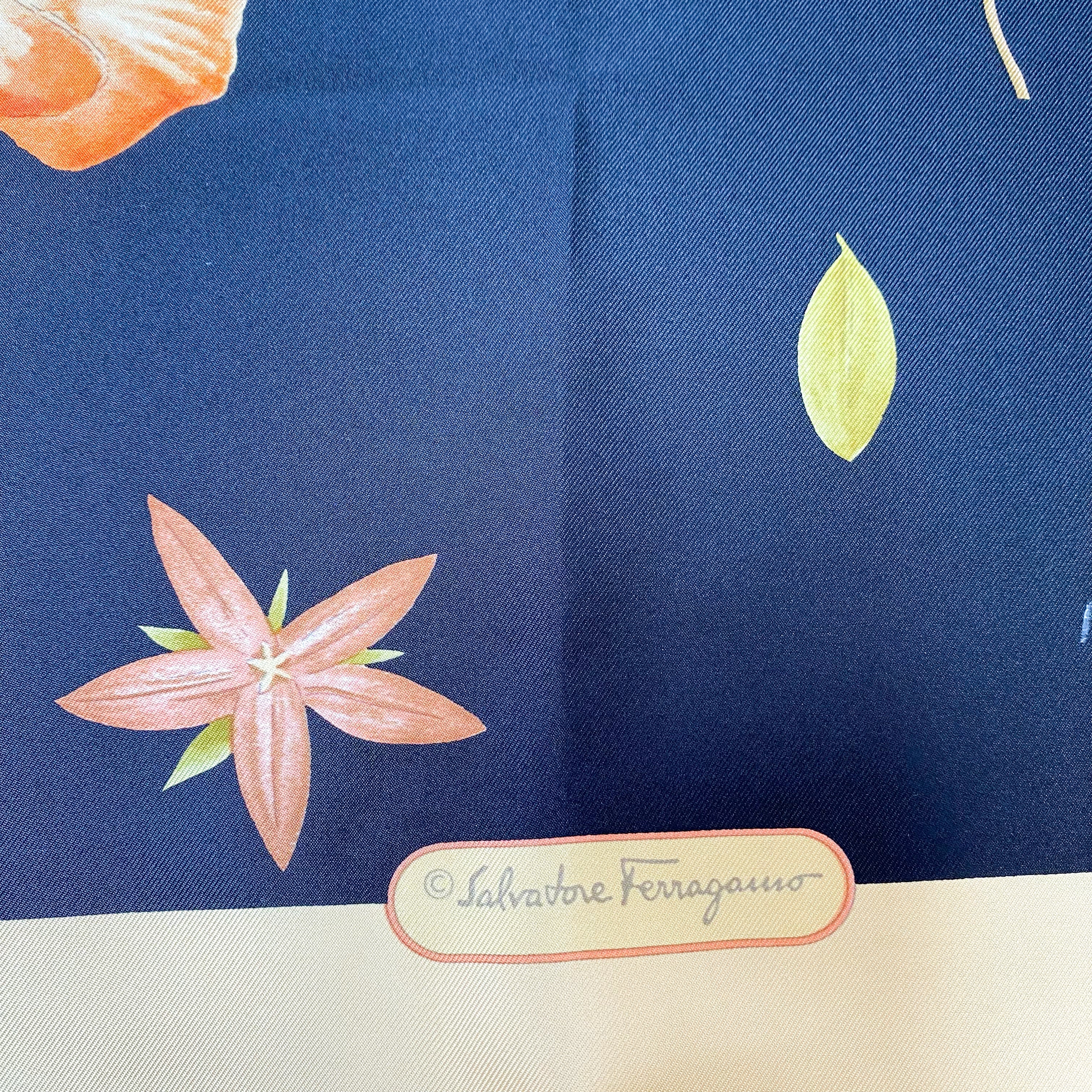 Brand New Salvatore Ferragamo Designer Silk Scarf