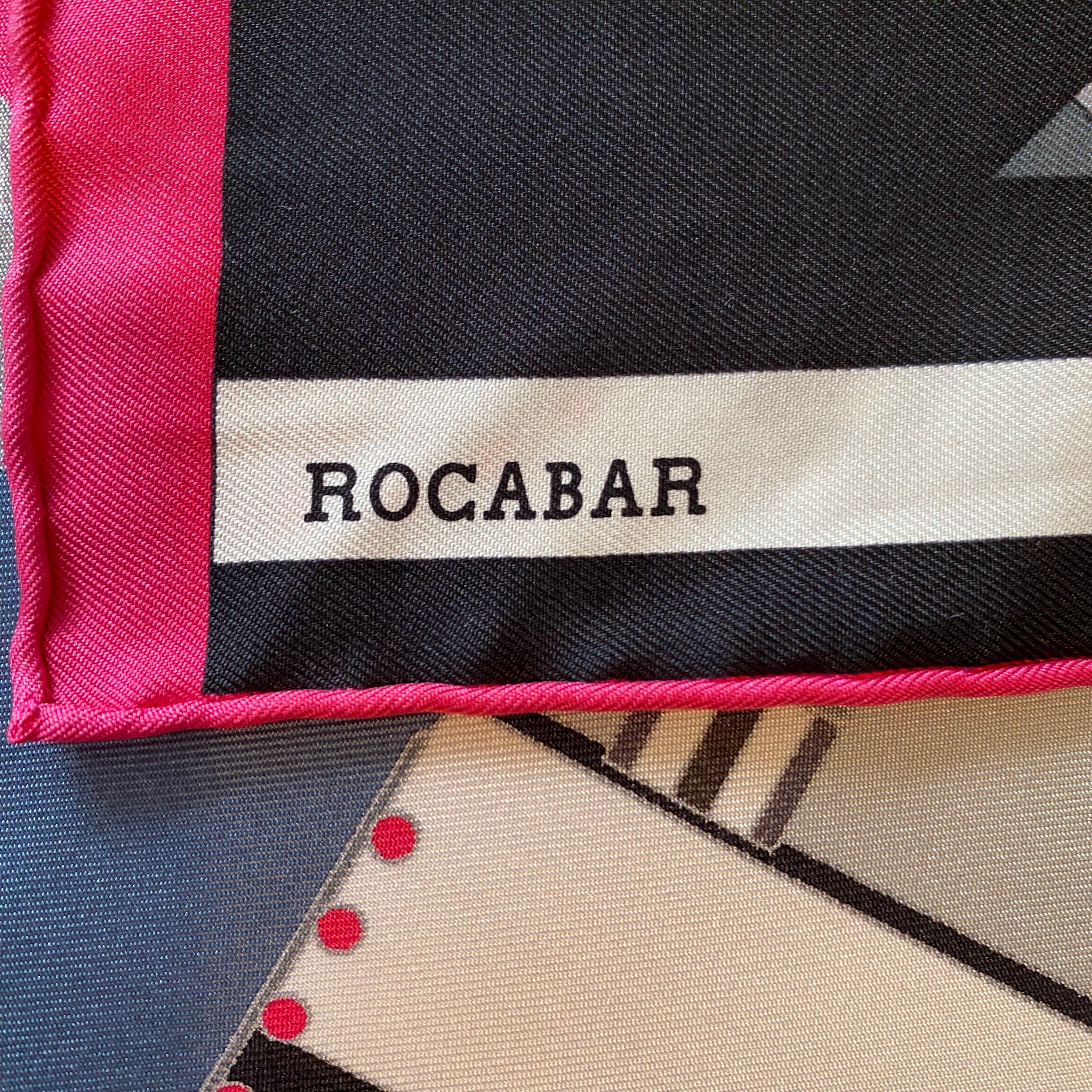 Pristine Hermès Rocabar 45 Silk Scarf
