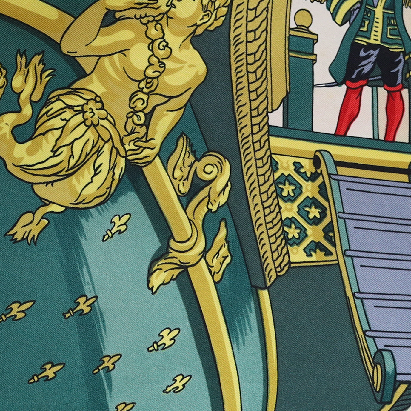 Hermès Vue du Carrosse de La Galère La Réale Silk Scarf