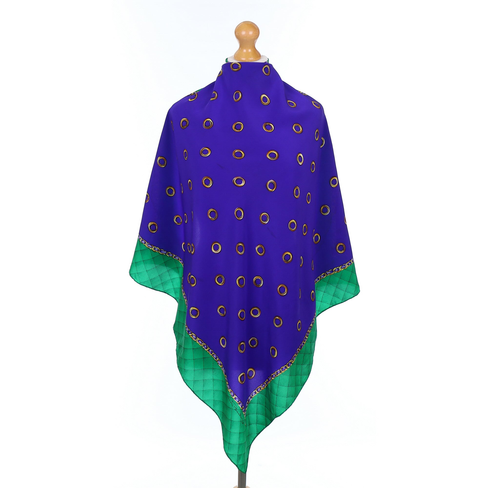 Gold Ring Design Silk Scarf
