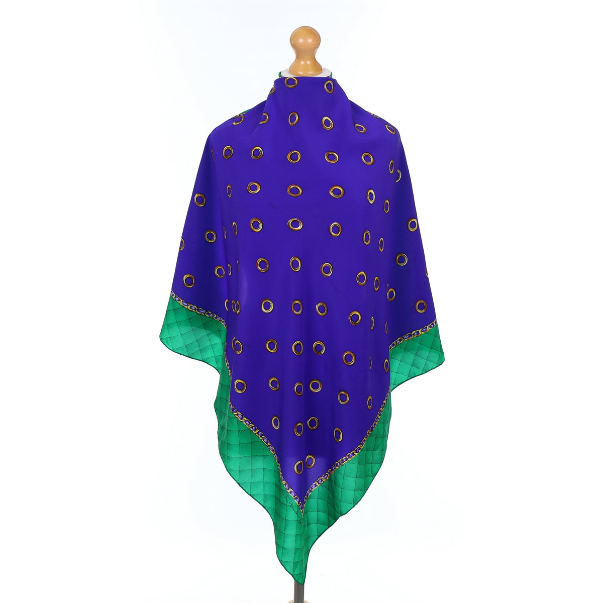 Gold Ring Design Silk Scarf