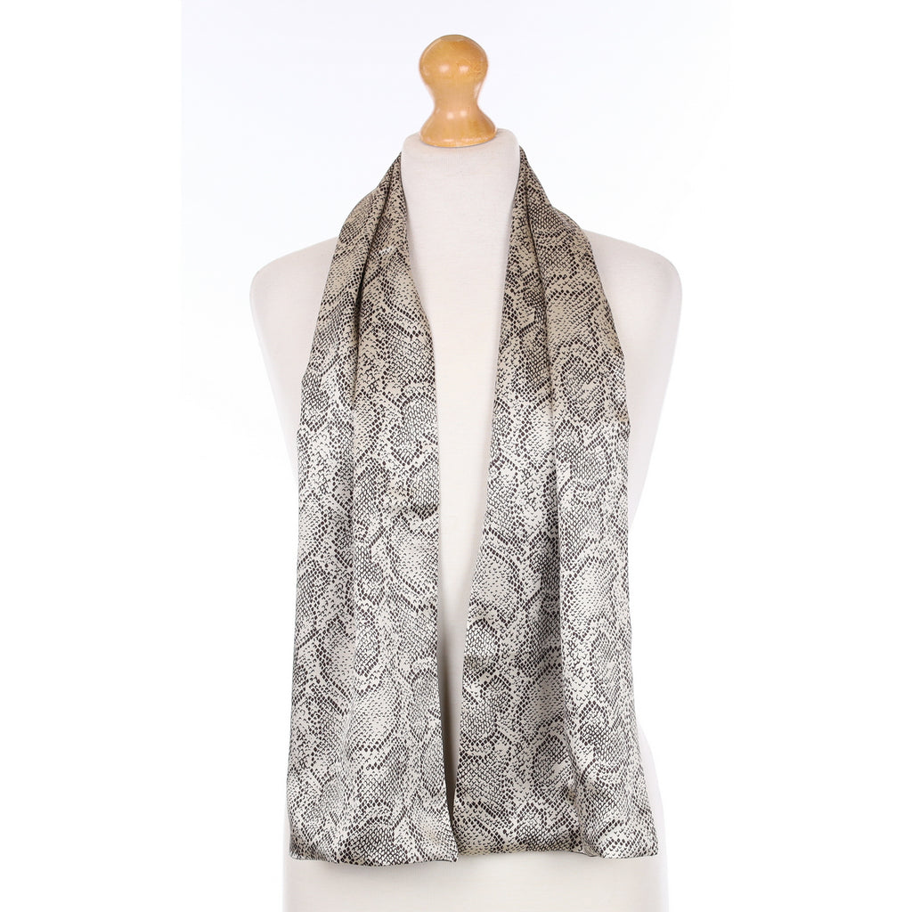 Brand New Jaeger Snake Pattern Double Layered Silk Scarf