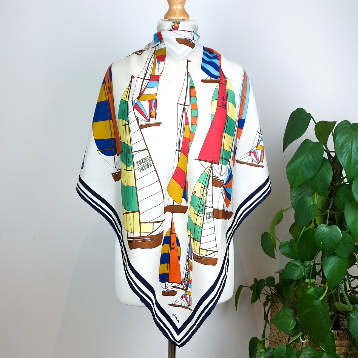 Joules Yacht Design Silk Scarf