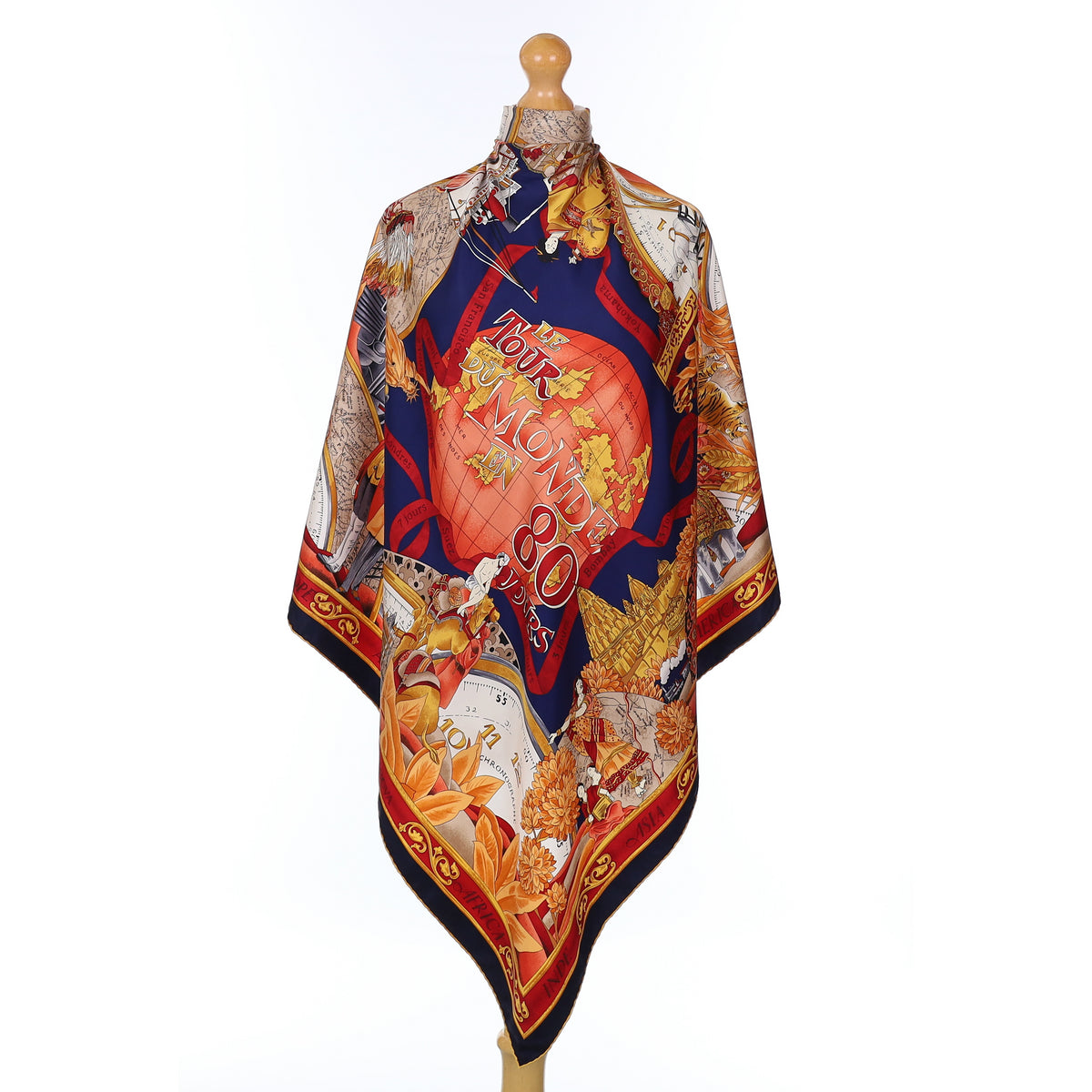 Canova ‘Around The World In 80 Days’ Silk Scarf
