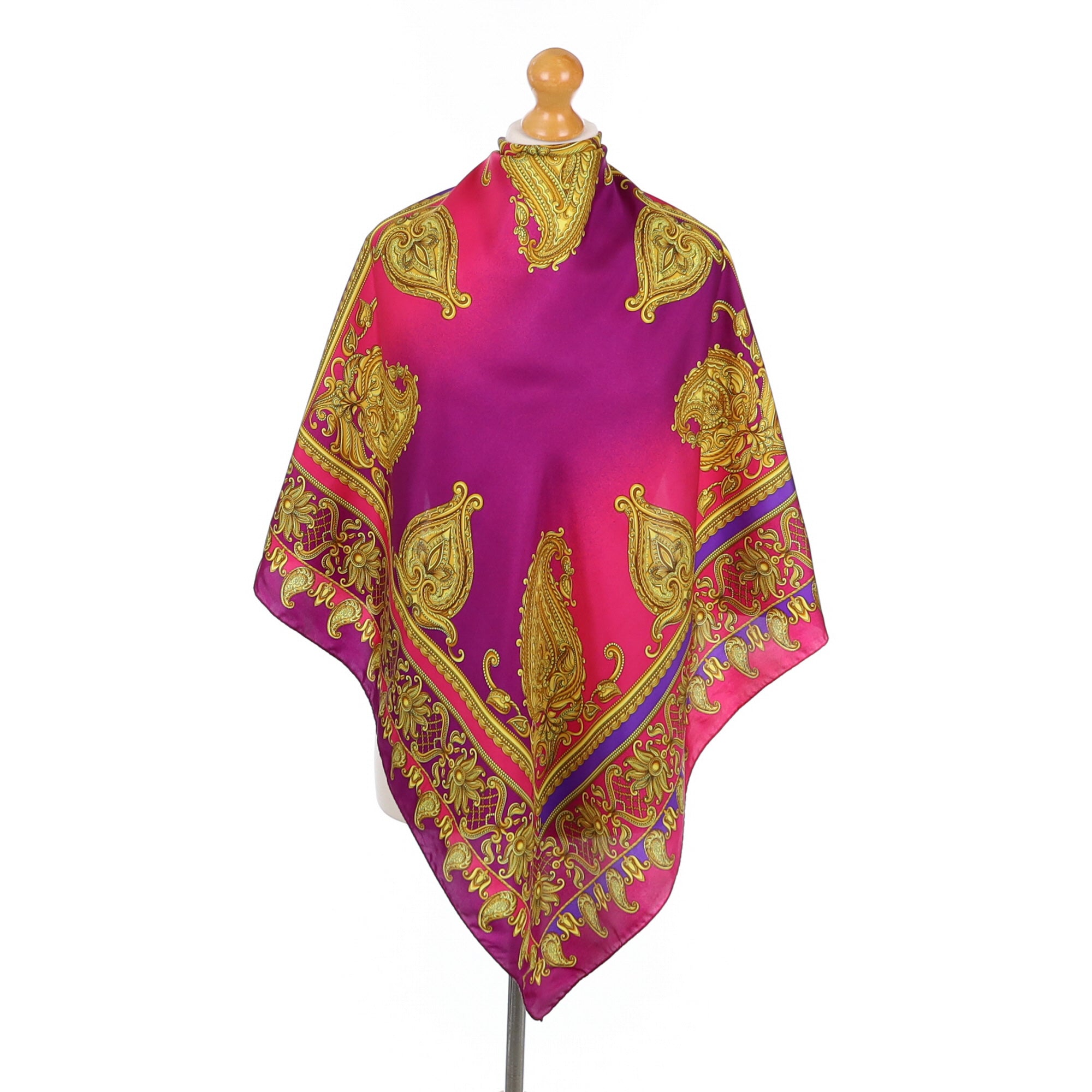 Escada Pink & Gold Silk Scarf
