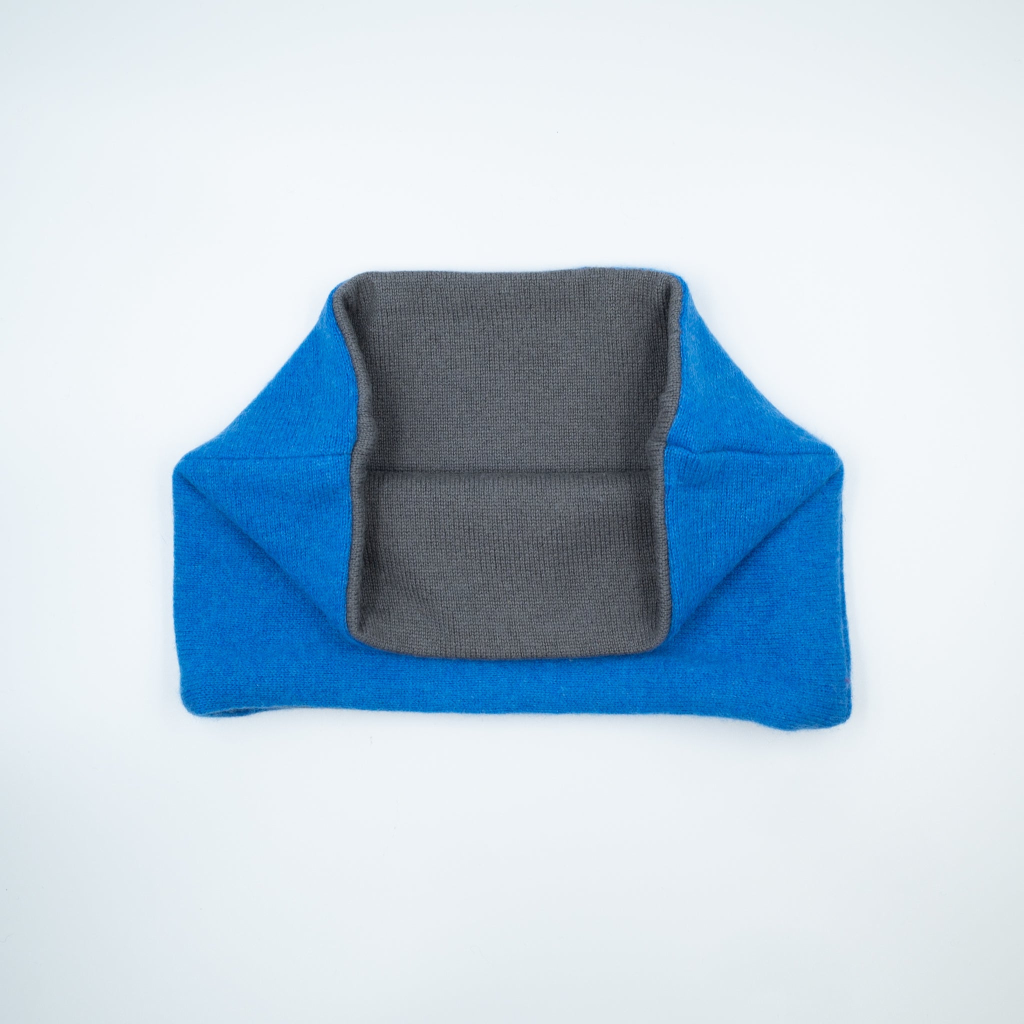 Men’s Azure Blue and Grey Neck Warmer