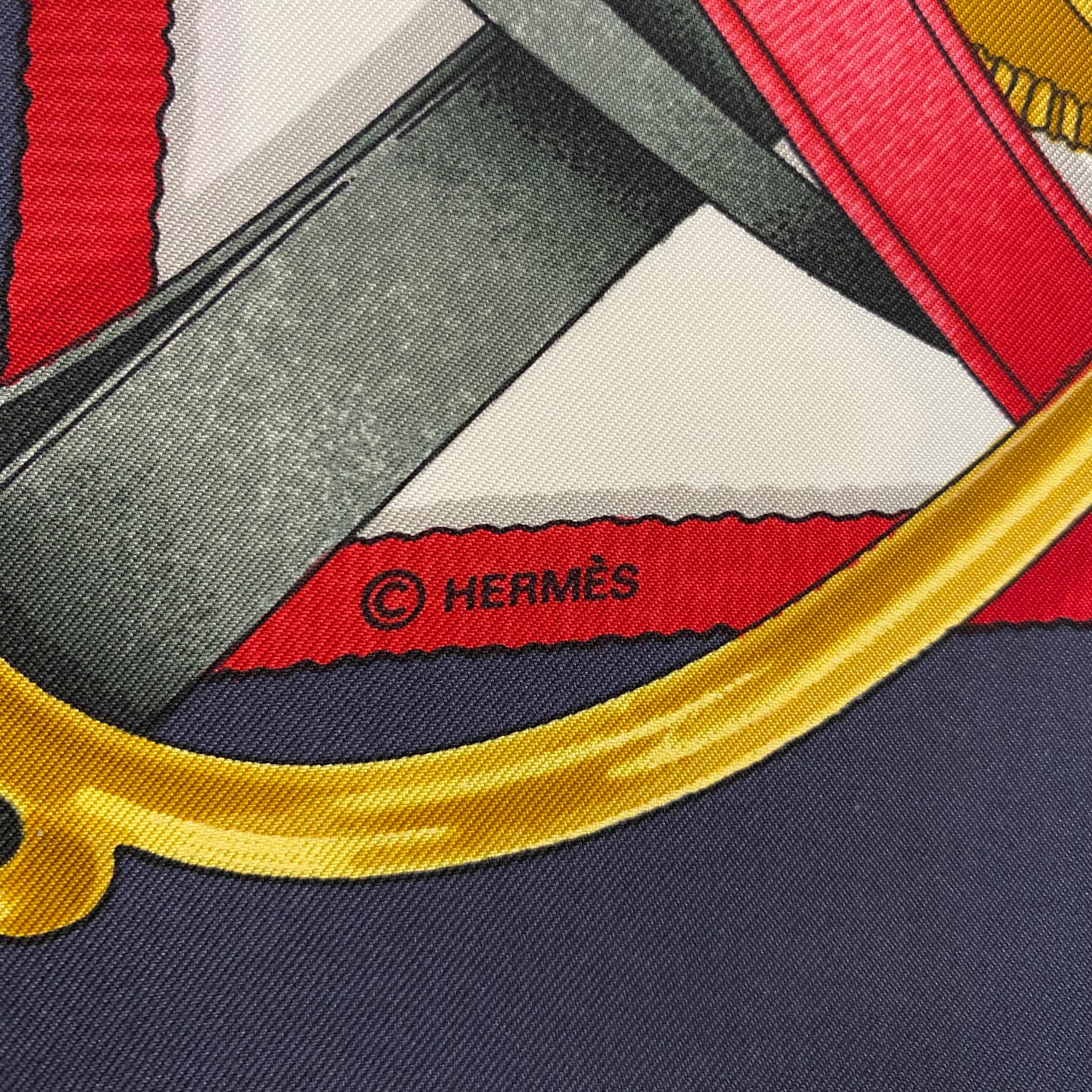 Boxed Hermès Grand Manége Silk Scarf