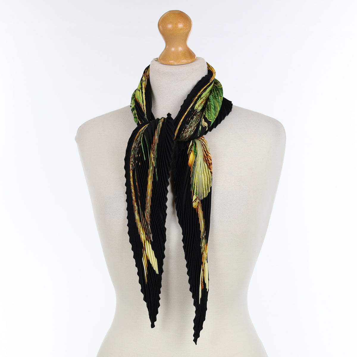 Hermès Jardin Créole Plisse Silk Scarf